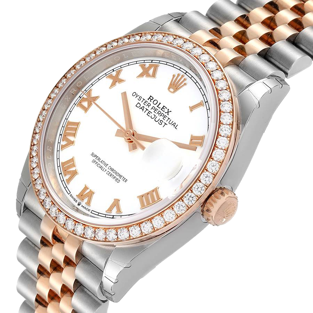 Rolex White 18K Rose Gold And Stainless Steel Datejust 126281 Men's Wristwatch 36 MM
Rolex White 18K Rose Gold And Stainless Steel Datejust 126281 Men's Wristwatch 36 MM