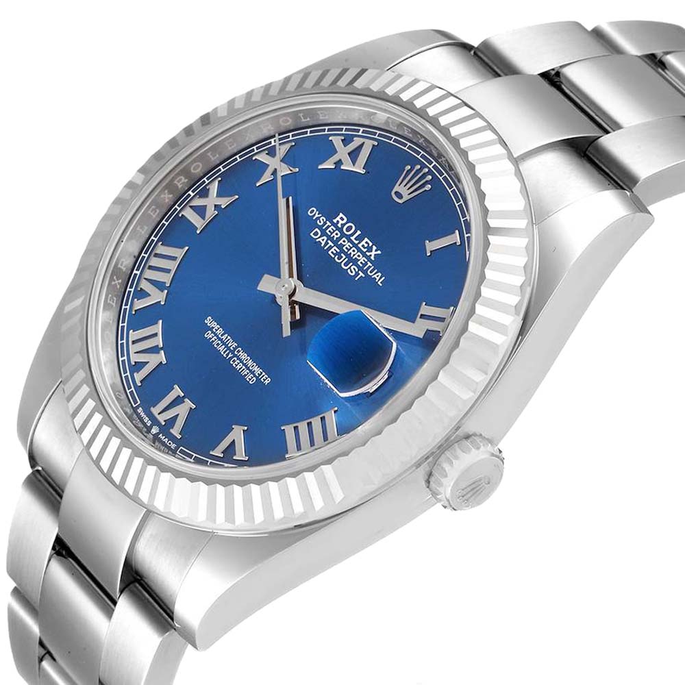 Rolex Blue 18K White Gold And Stainless Steel Datejust 126334 Men's Wristwatch 41 MM
Rolex Blue 18K White Gold And Stainless Steel Datejust 126334 Men's Wristwatch 41 MM