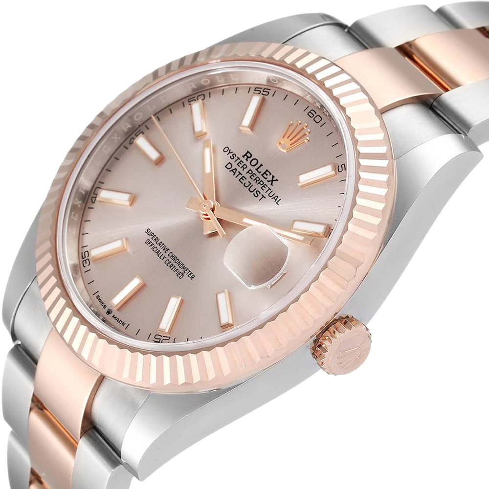 Rolex Pink 18K Rose Gold And Stainless Steel Datejust 126331 Men's Wristwatch 41 MM
Rolex Pink 18K Rose Gold And Stainless Steel Datejust 126331 Men's Wristwatch 41 MM