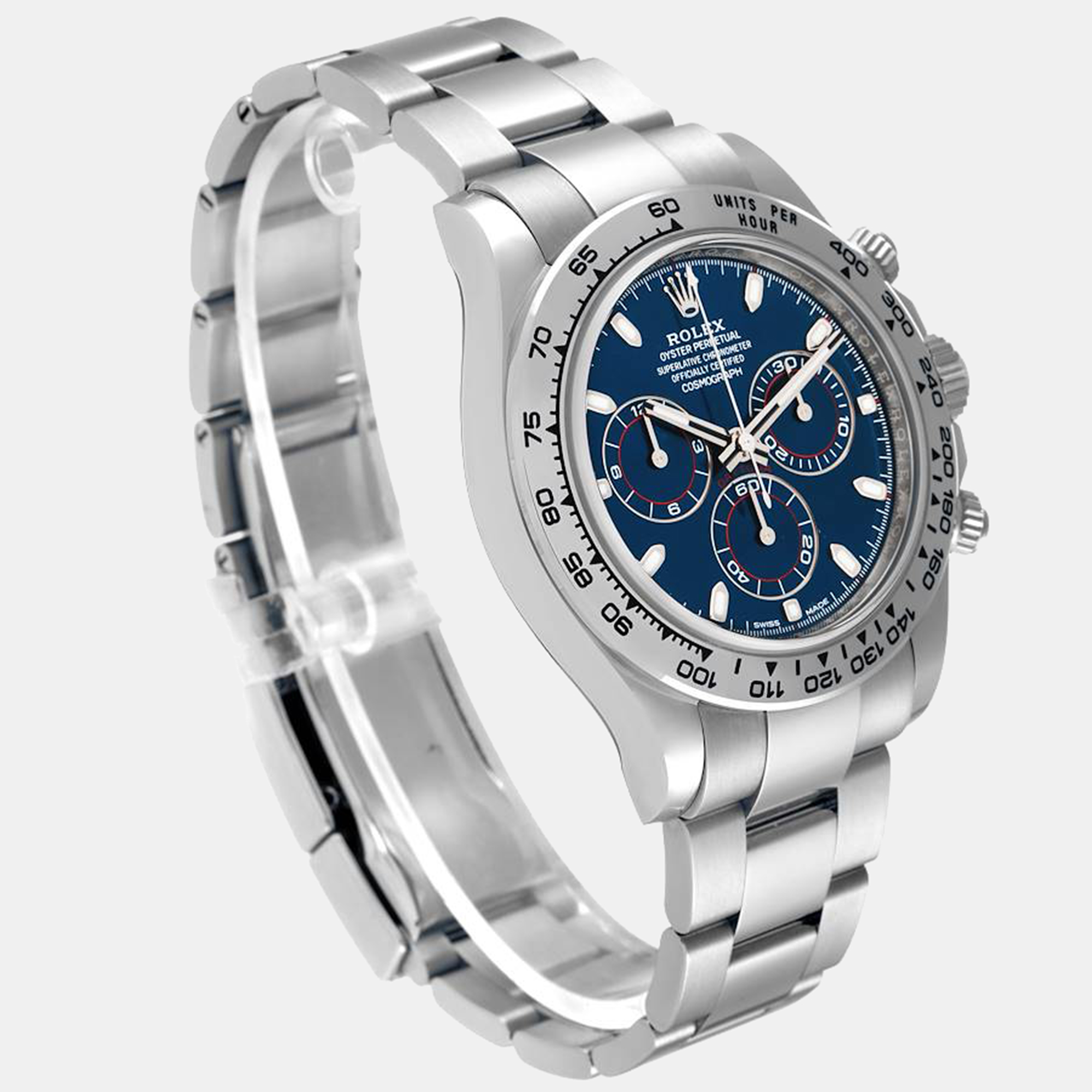 Rolex Blue 18K White Gold Cosmograph Daytona 116509 Men's Wristwatch 40 Mm