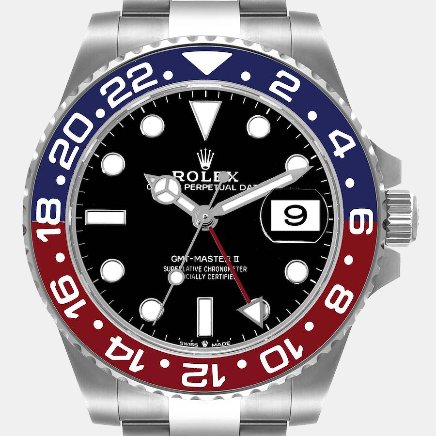 Rolex Black Stainless Steel GMT-Master II 126710 BLRO Automatic Men's Wristwatch 40 Mm