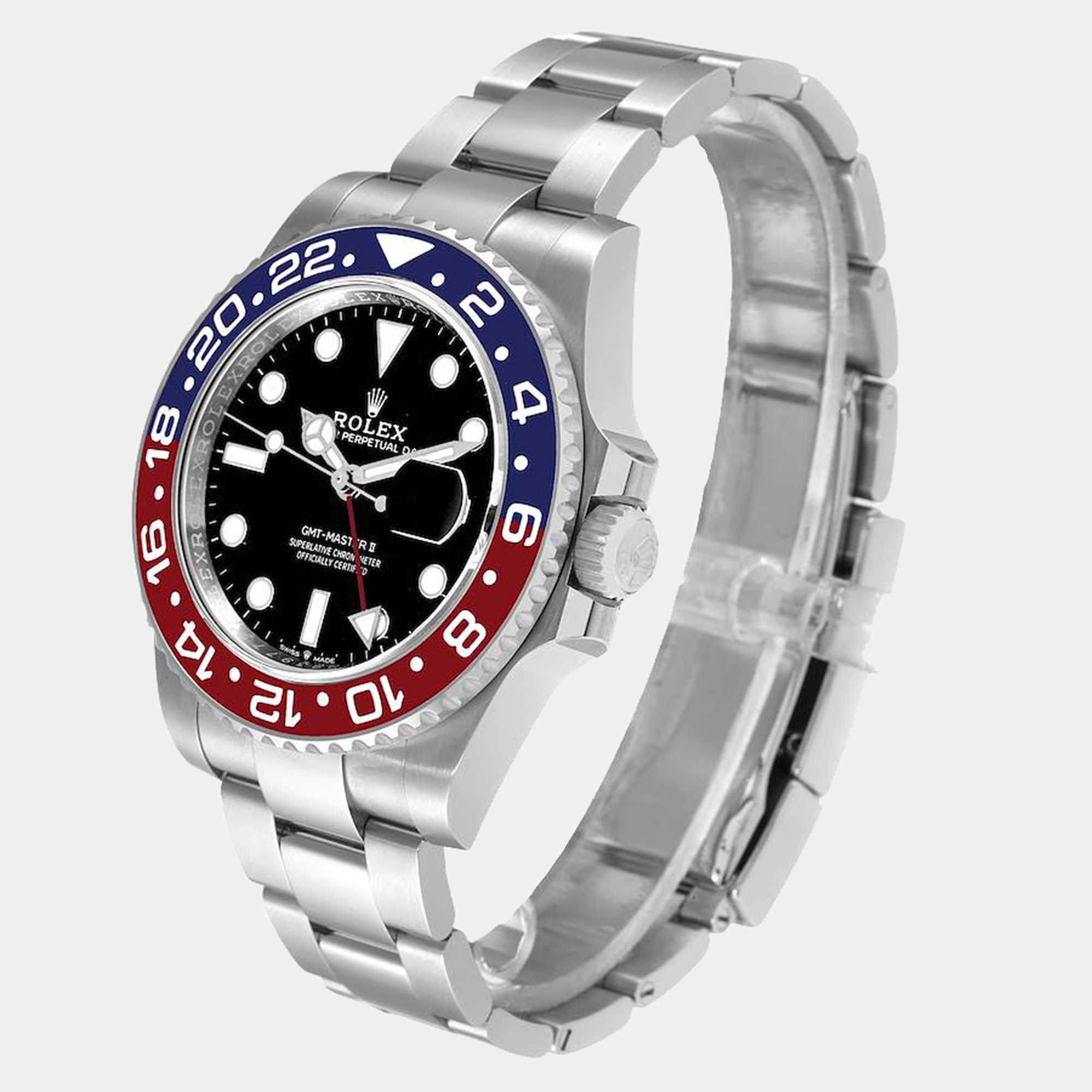 Rolex Black Stainless Steel GMT-Master II 126710 BLRO Automatic Men's Wristwatch 40 Mm