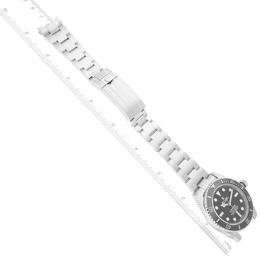 Rolex Black Stainless Steel Submariner 124060 Men's Wristwatch 41 Mm