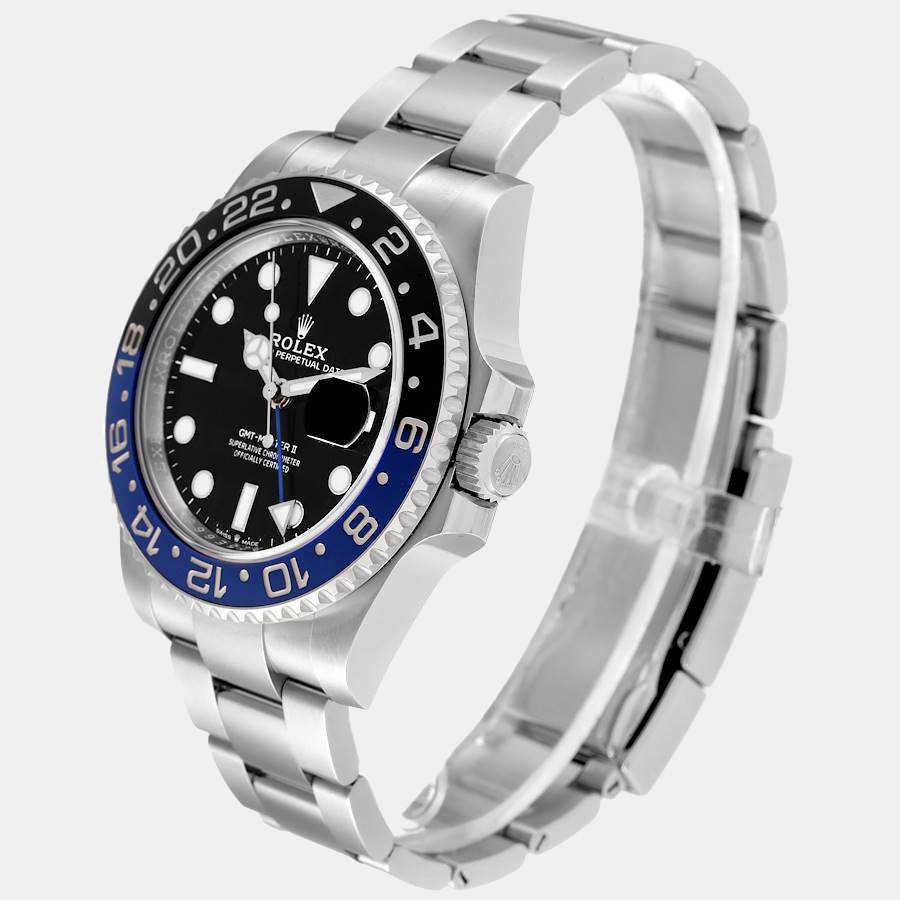 Rolex Black Stainless Steel GMT-Master II 126710 BLNR Automatic Men's Wristwatch 40 Mm