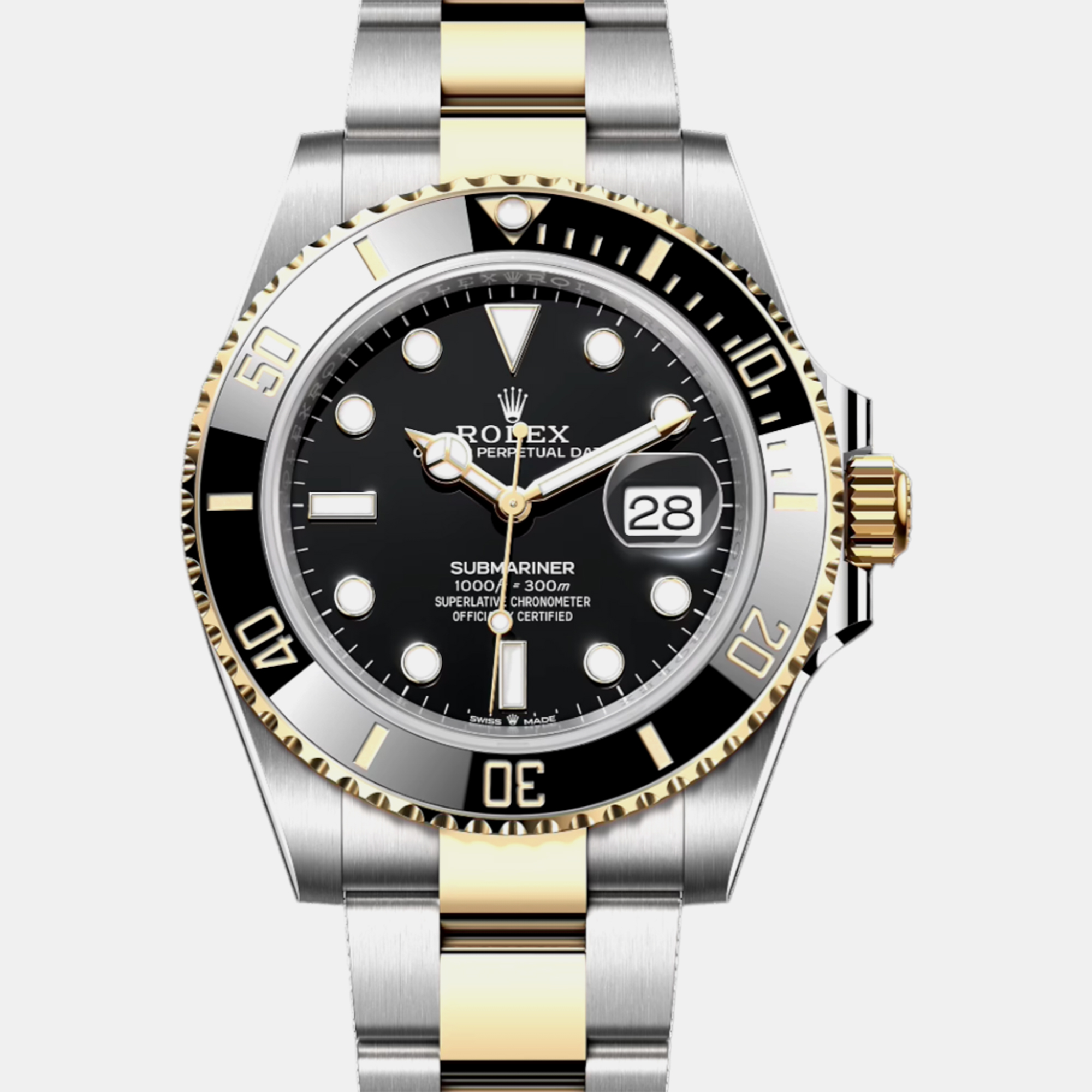 Rolex -18k yellow gold & stainless steel 41 submariner 126613 ln