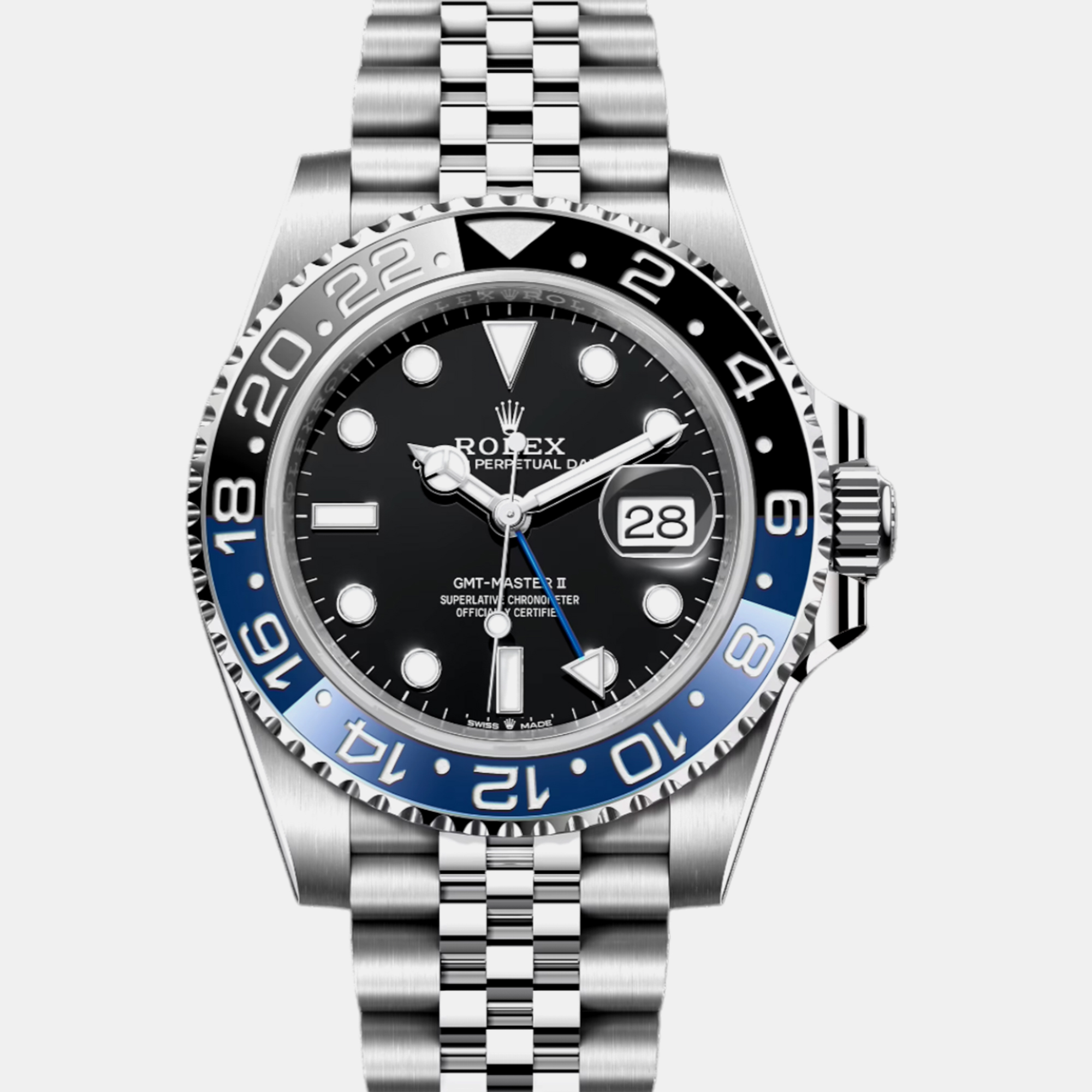 Rolex -stainless steel automatic gmt-master ii 126710 blnr 40 mm