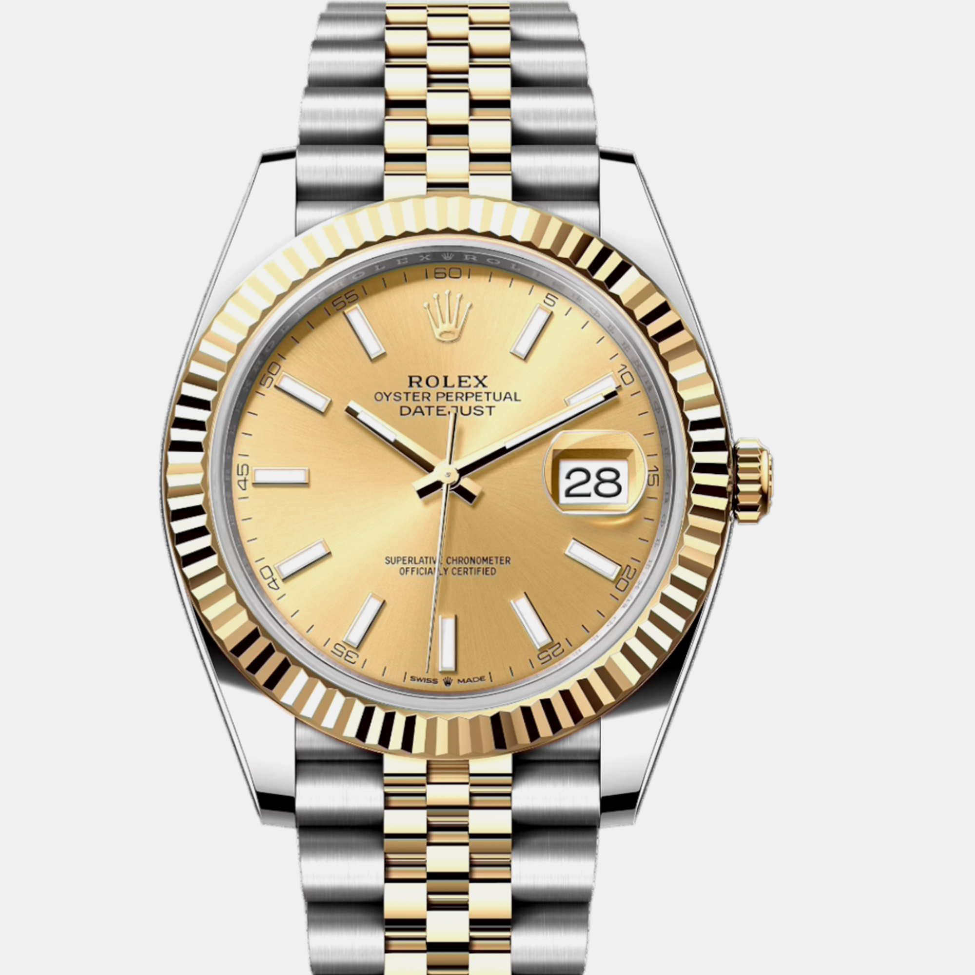 Rolex -18K Yellow Gold & Stainless Steel Automatic Datejust 126333 41 Mm