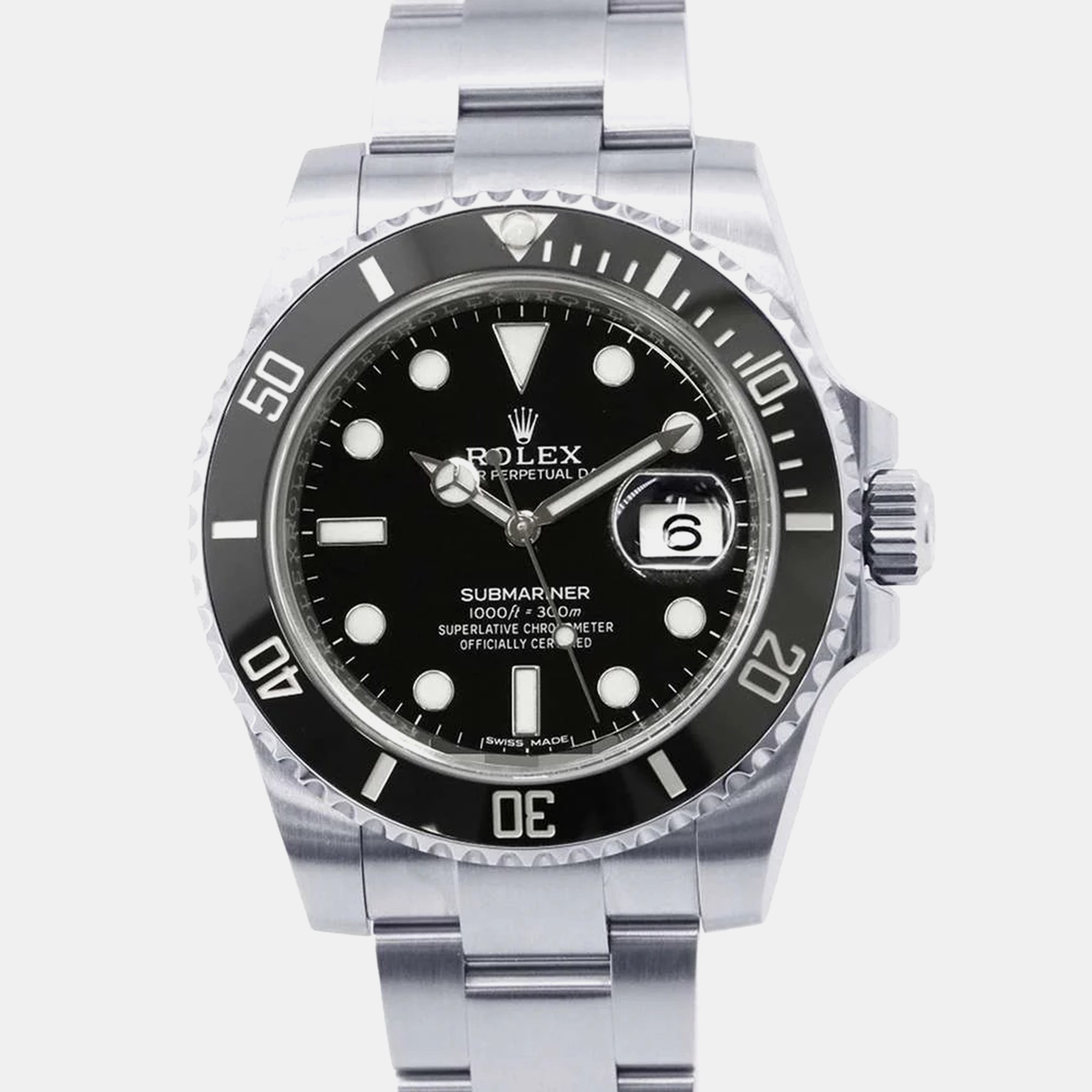 Rolex Black Stainless Steel Submariner Automatic Men's Wristwatch 40 mm
Rolex Black Stainless Steel Submariner Automatic Men's Wristwatch 40 mm