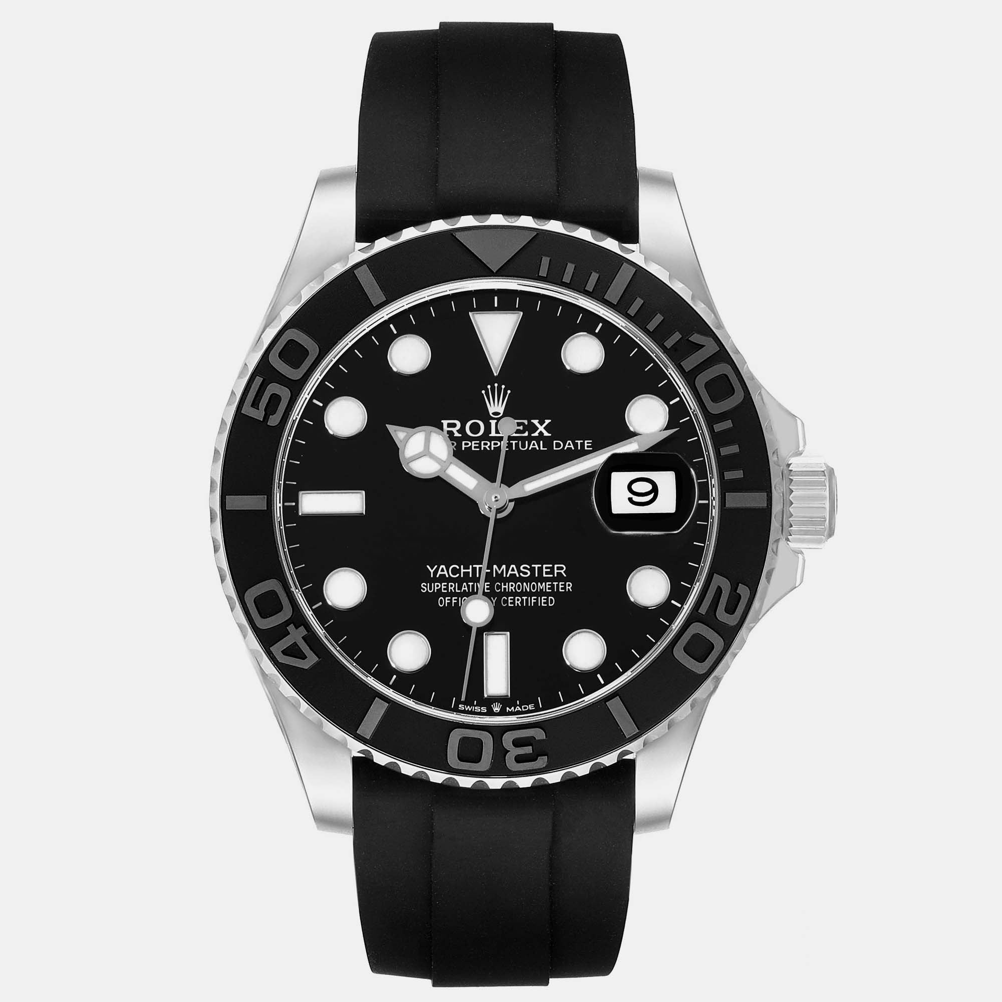 Rolex Yachtmaster White Gold Oysterflex Bracelet Men's Watch 226659 42 mm, Black
Rolex Yachtmaster White Gold Oysterflex Bracelet Men's Watch 226659 42 mm, Black