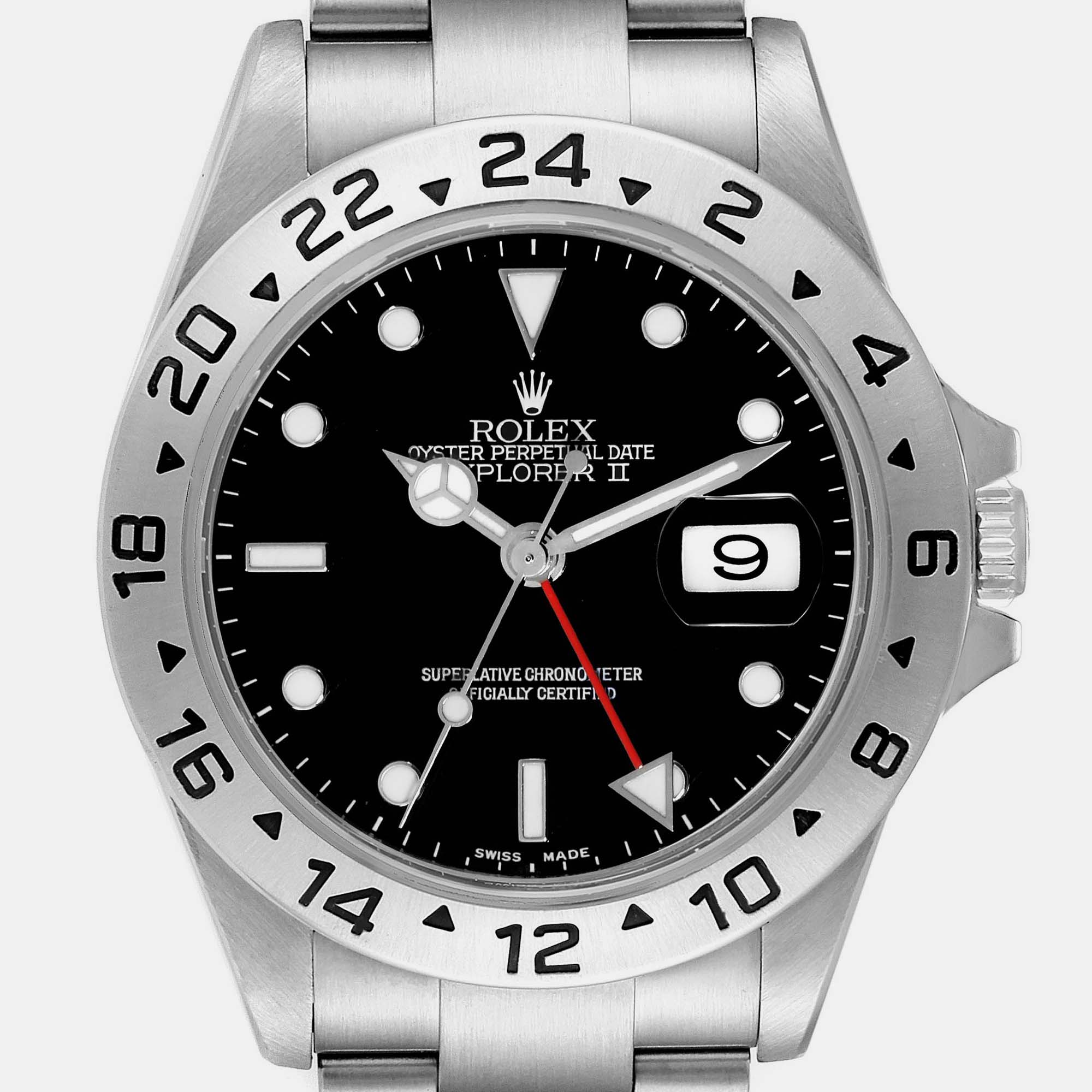 Rolex Explorer II Black Dial Steel Mens Watch 16570