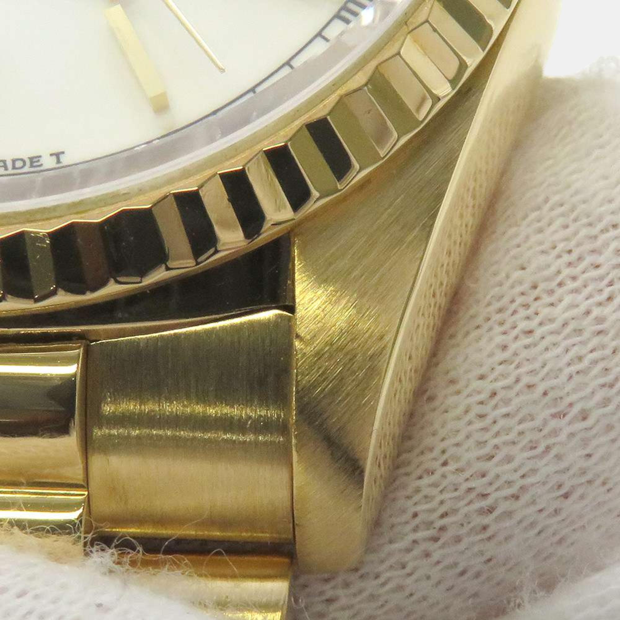 Rolex White 18k Yellow Gold Day-Date 18238 Automatic Men's Wristwatch 36 Mm