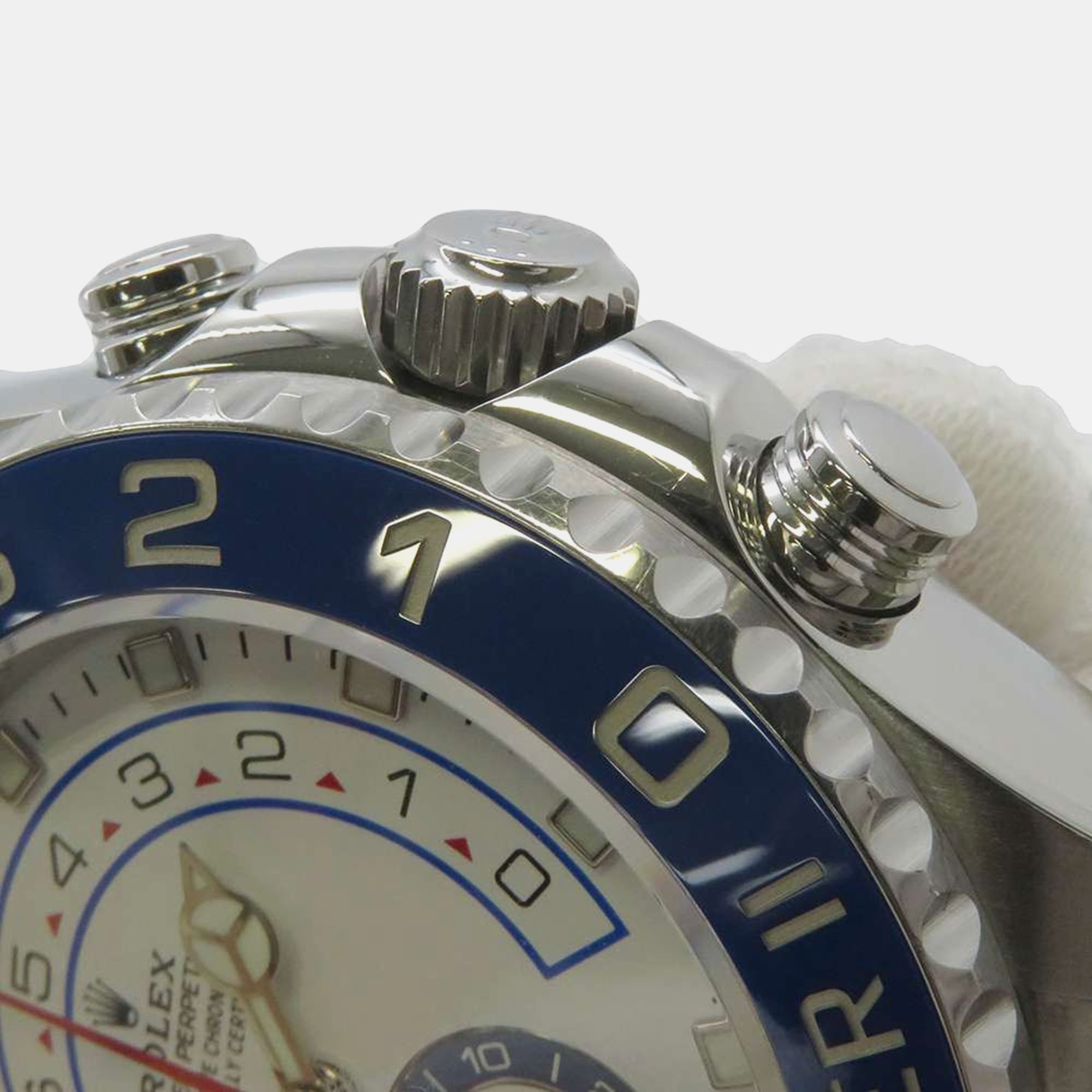 Rolex White Stainless Steel Yacht-Master 116680 Automatic Men's Wristwatch 44 Mm