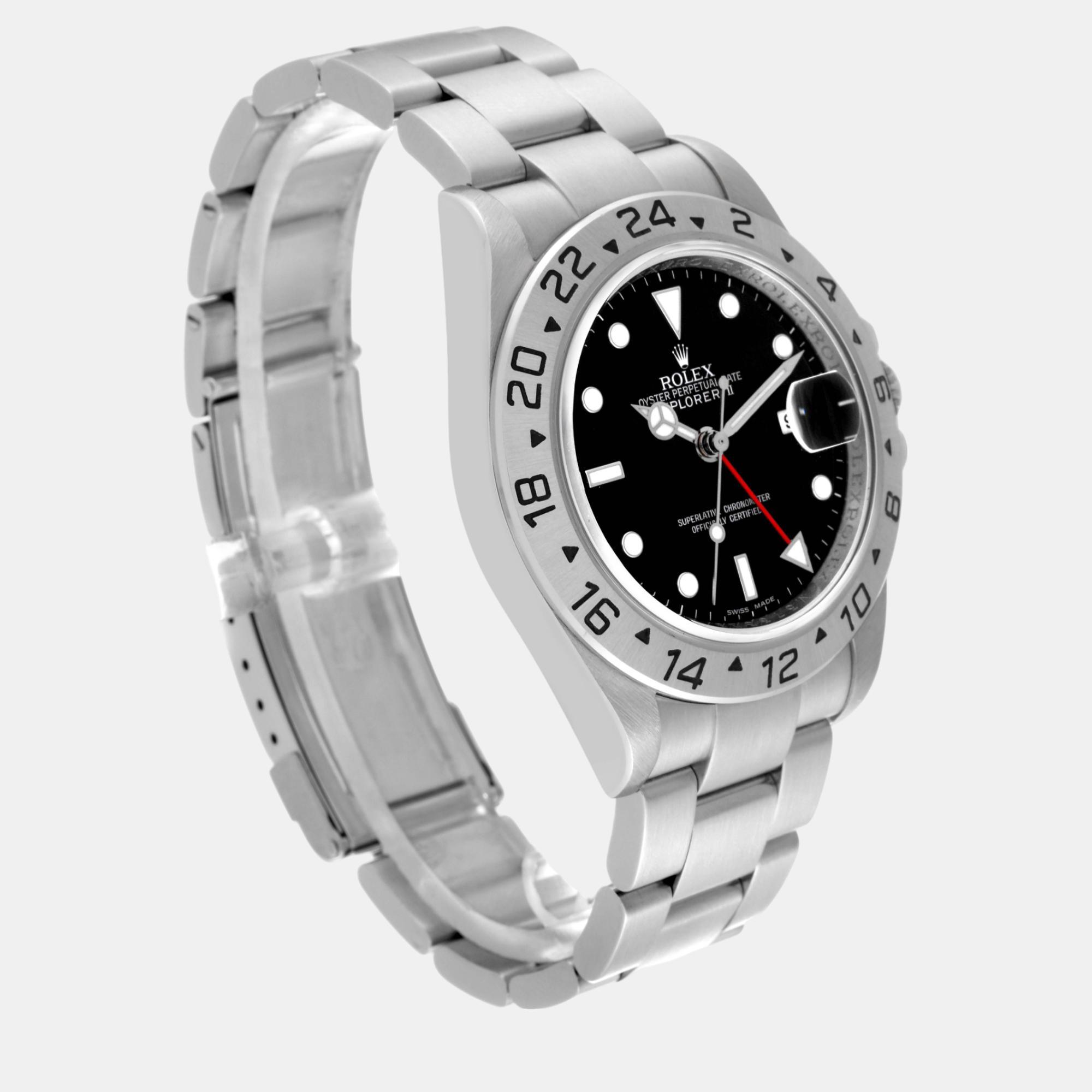 Rolex Explorer II Parachrom Hairspring Steel Men's Watch 40 Mm