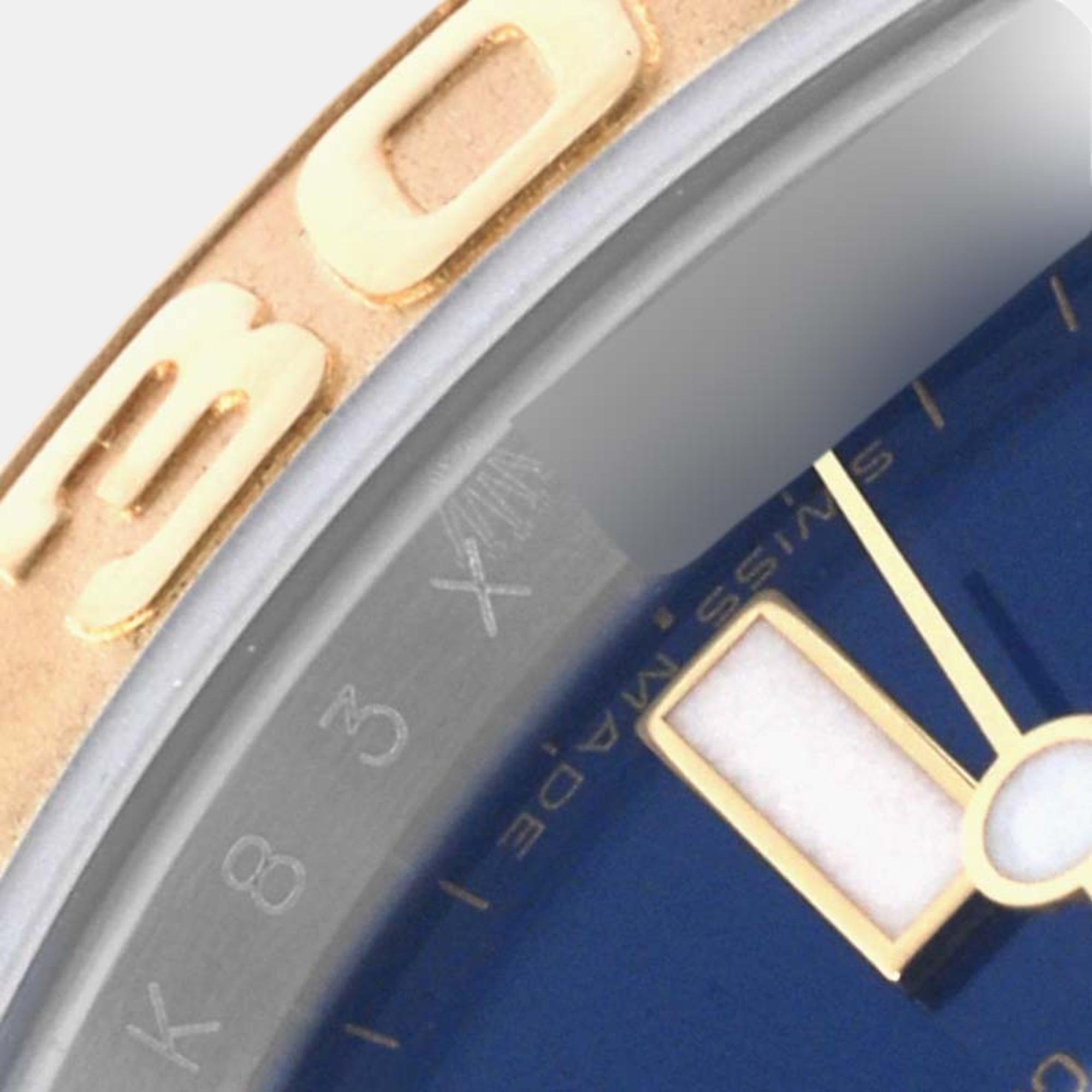 Rolex Yachtmaster 40mm Steel Yellow Gold Blue Dial Men's Watch 16623