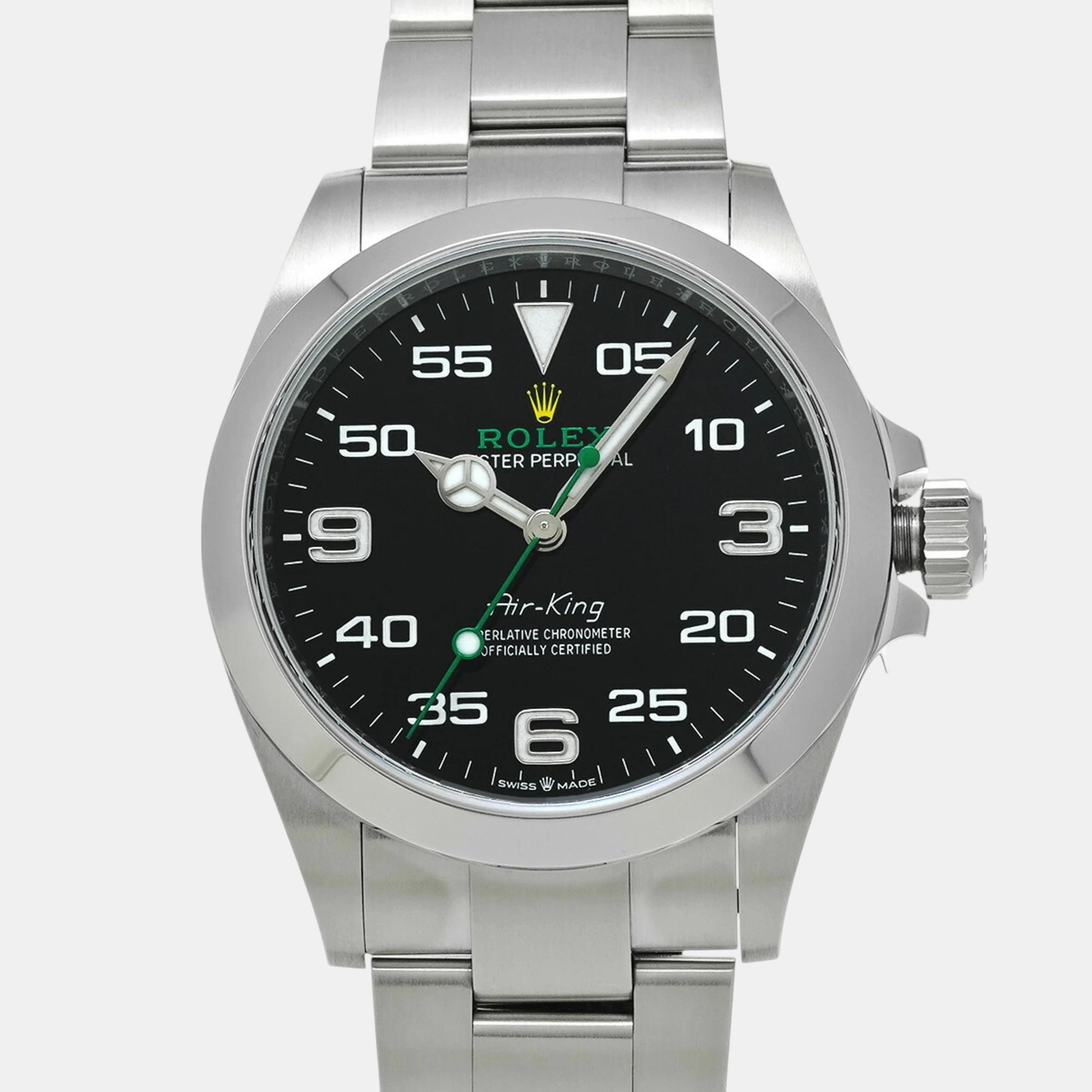 Rolex Black Stainless Steel Air-King 126900 Automatic Men's Wristwatch 40 mm
Rolex Black Stainless Steel Air-King 126900 Automatic Men's Wristwatch 40 mm