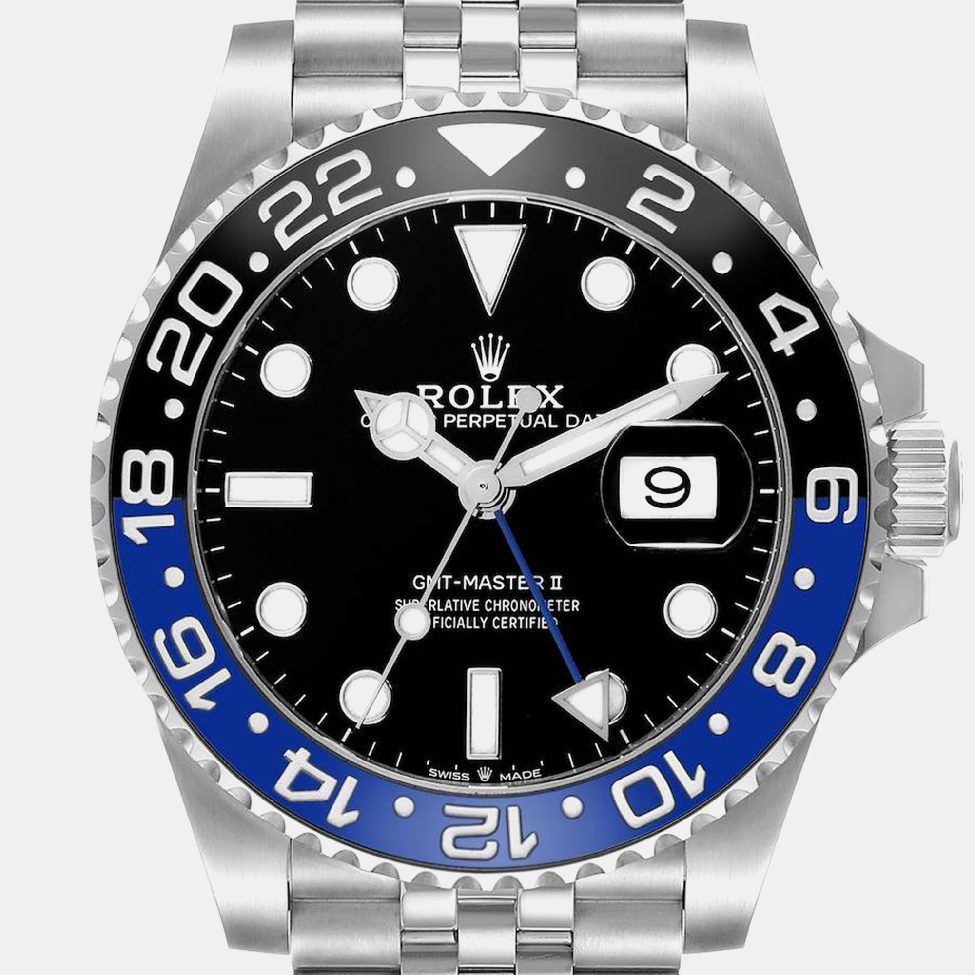 Rolex GMT Master II Batgirl Black Blue Bezel Steel Men's Watch 40.0 Mm