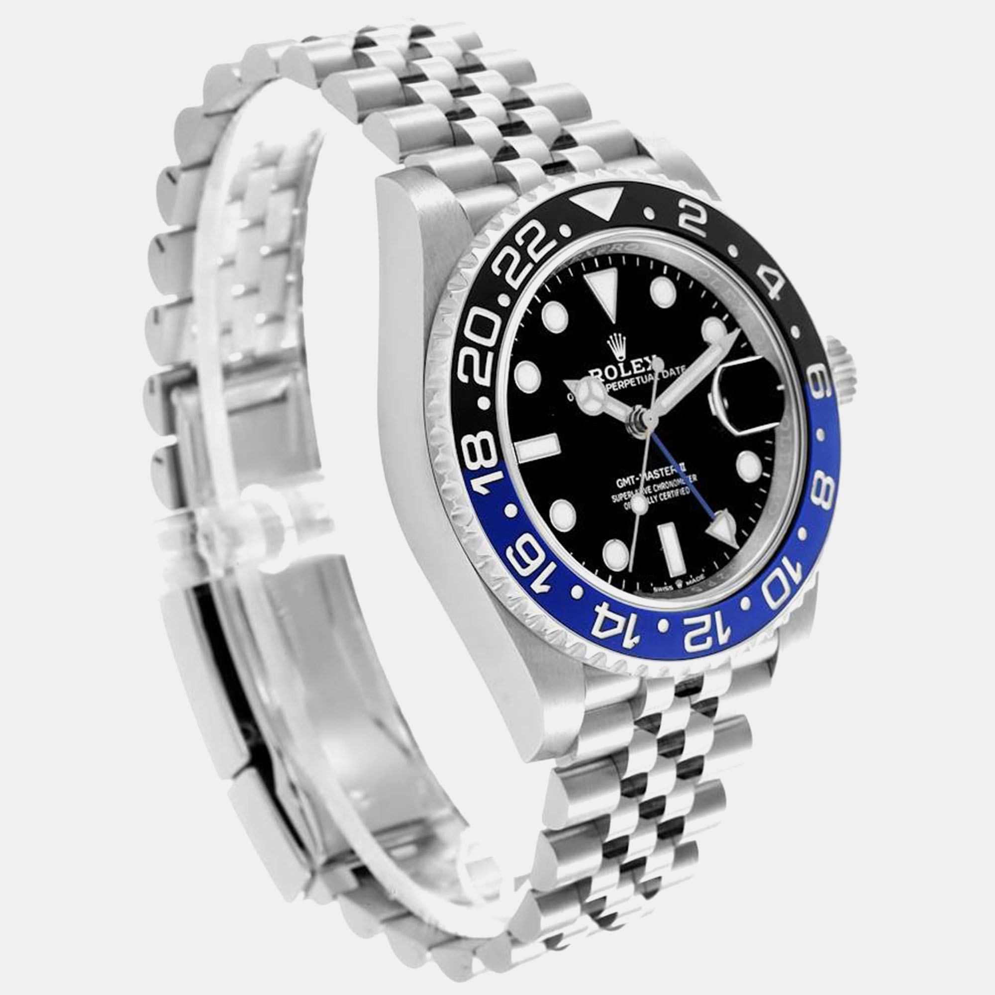 Rolex GMT Master II Batgirl Black Blue Bezel Steel Men's Watch 40.0 Mm