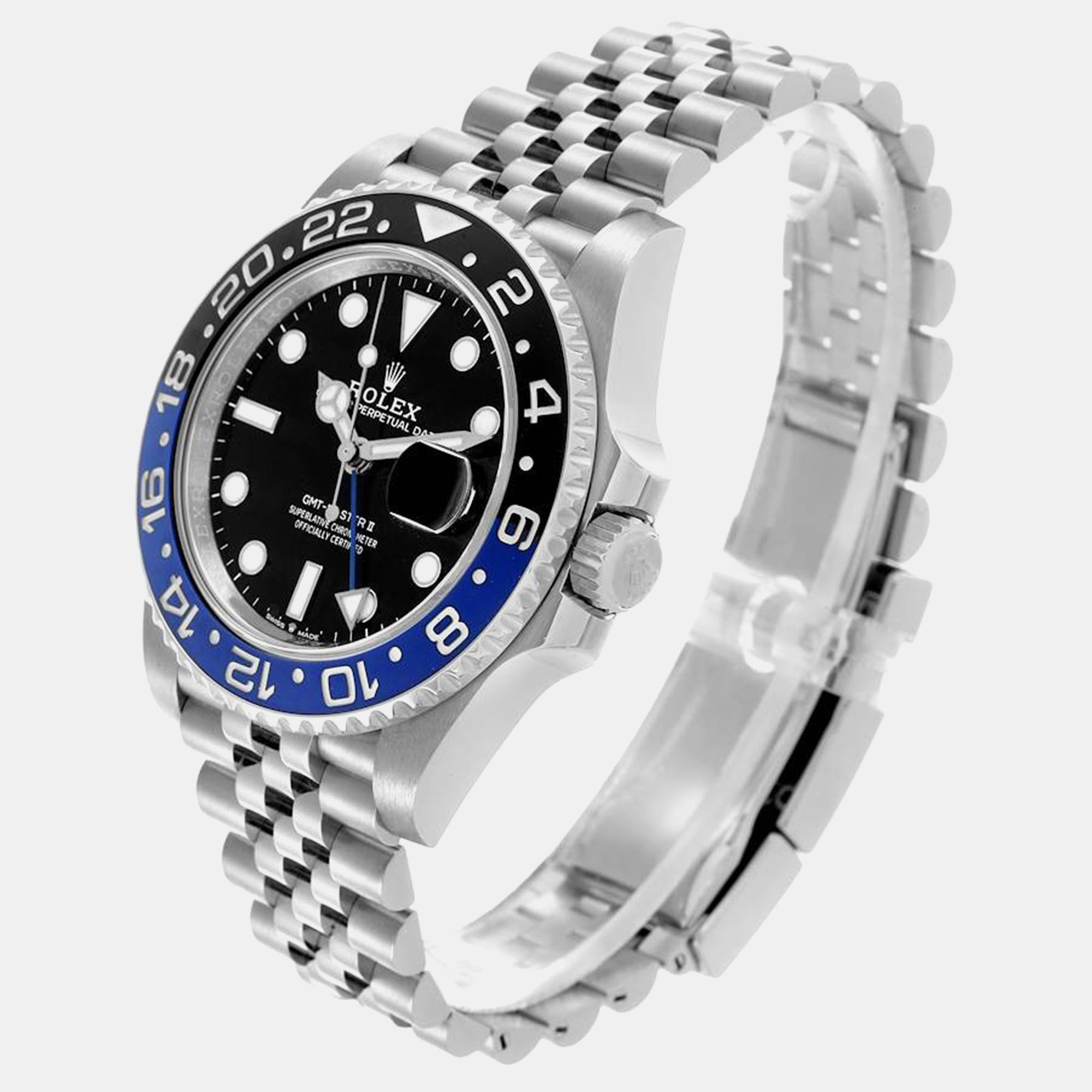 Rolex GMT Master II Batgirl Black Blue Bezel Steel Men's Watch 40.0 Mm