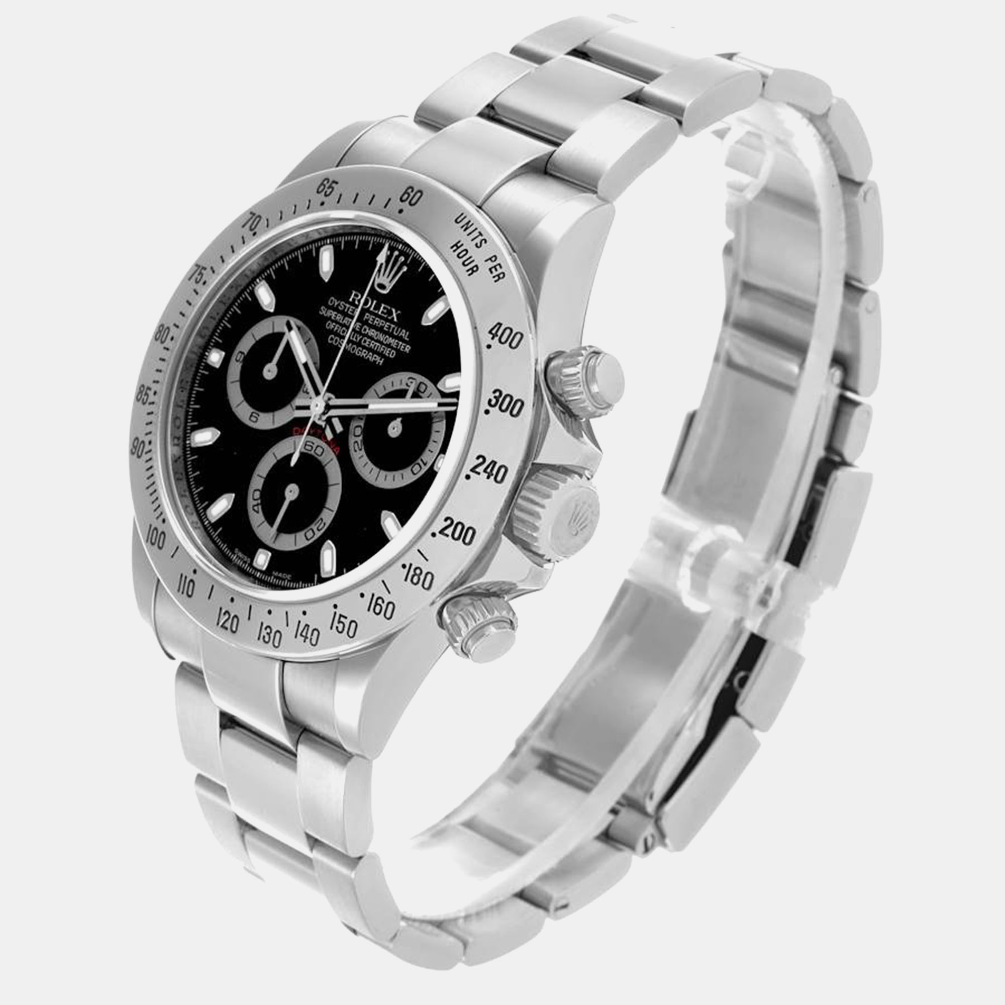 Rolex Daytona Chronograph Black Dial Steel Men's Watch 116520 40 Mm