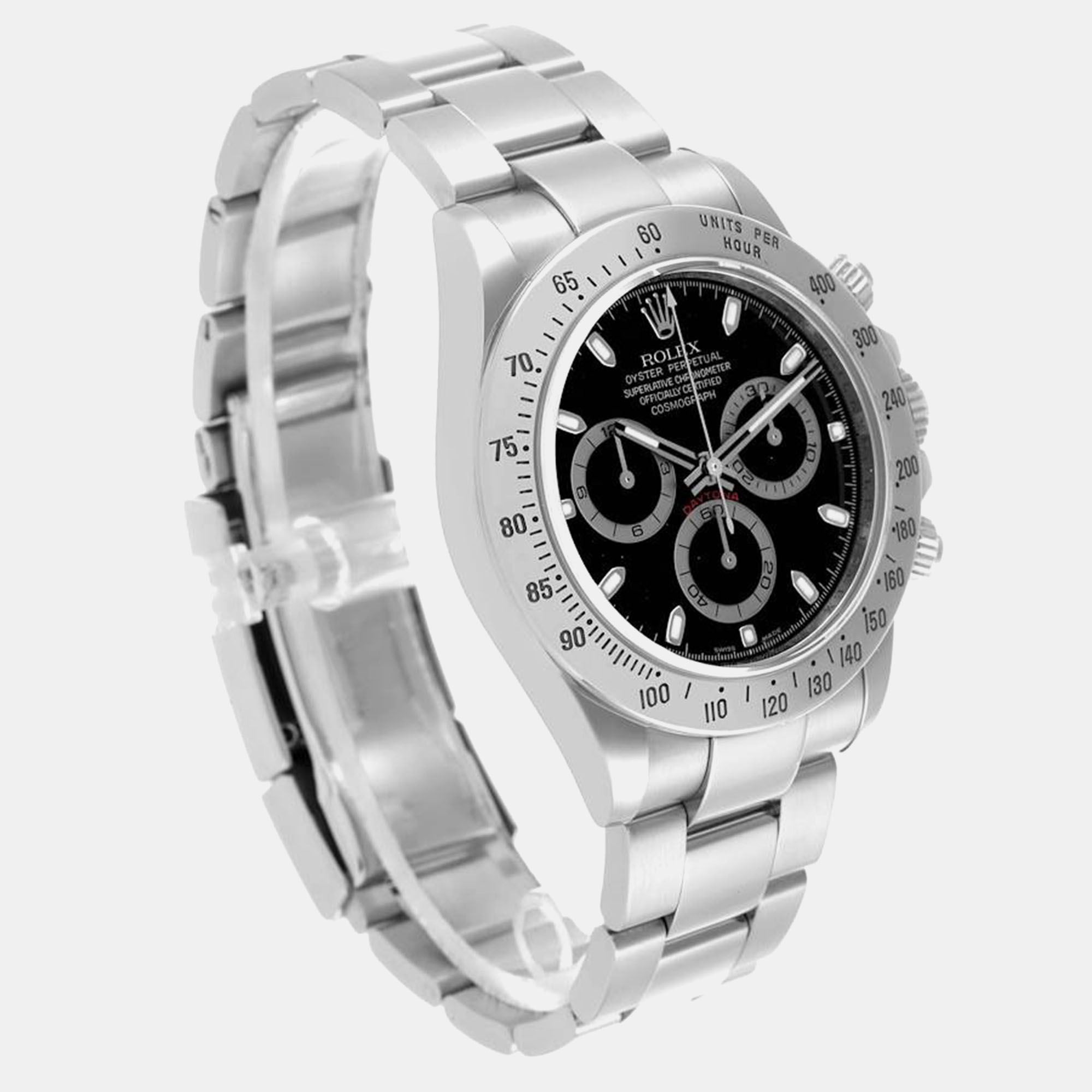 Rolex Daytona Chronograph Black Dial Steel Men's Watch 116520 40 Mm