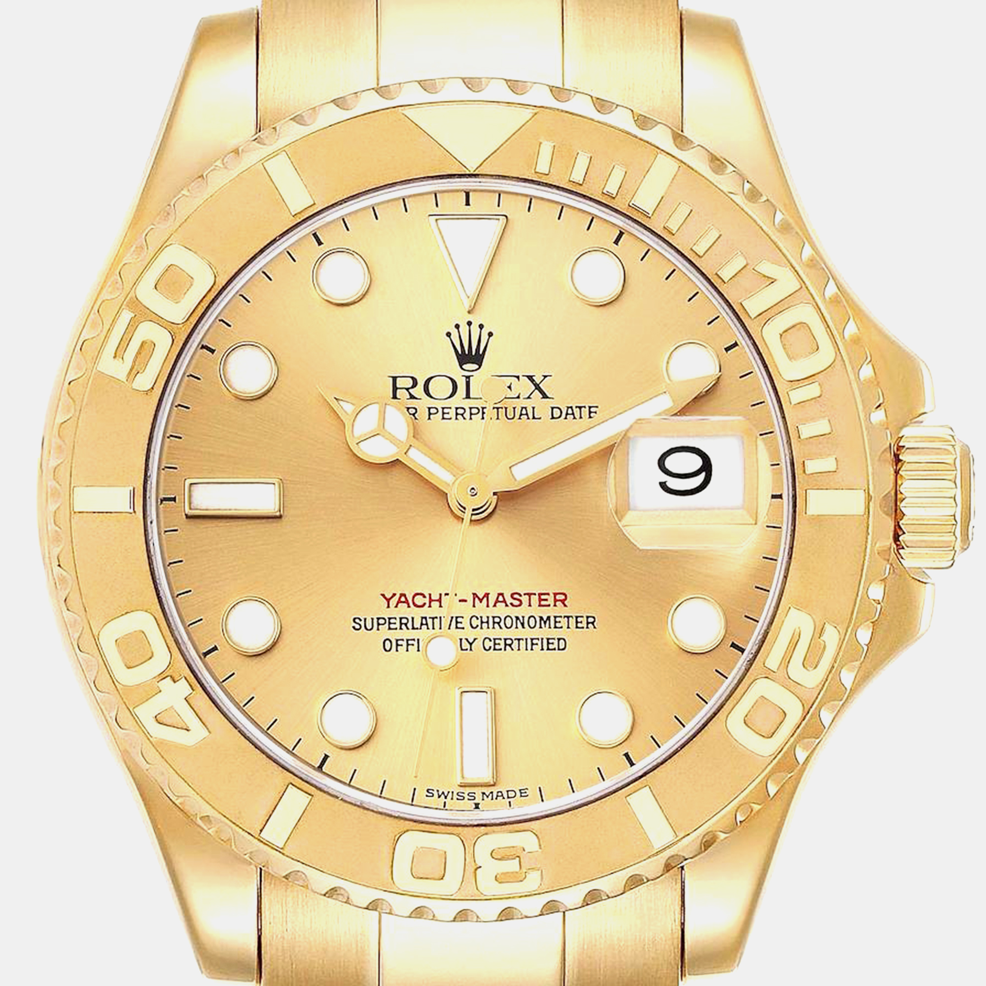 Rolex Yachtmaster Yellow Gold Champagne Dial Men's Watch 40.0 Mm