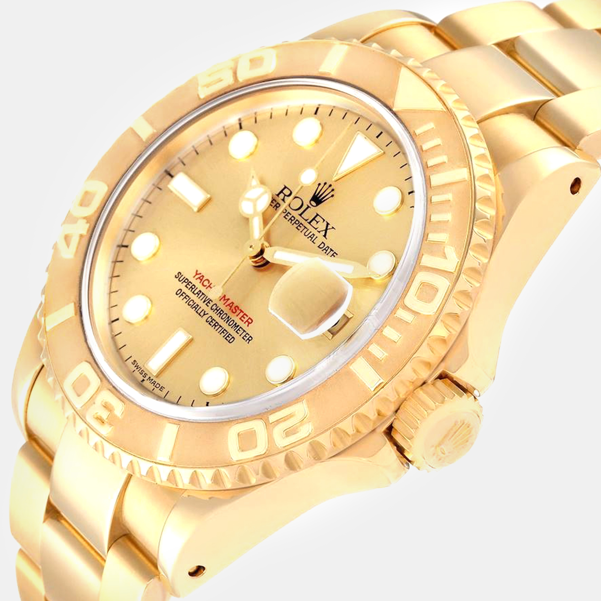 Rolex Yachtmaster Yellow Gold Champagne Dial Men's Watch 40.0 Mm