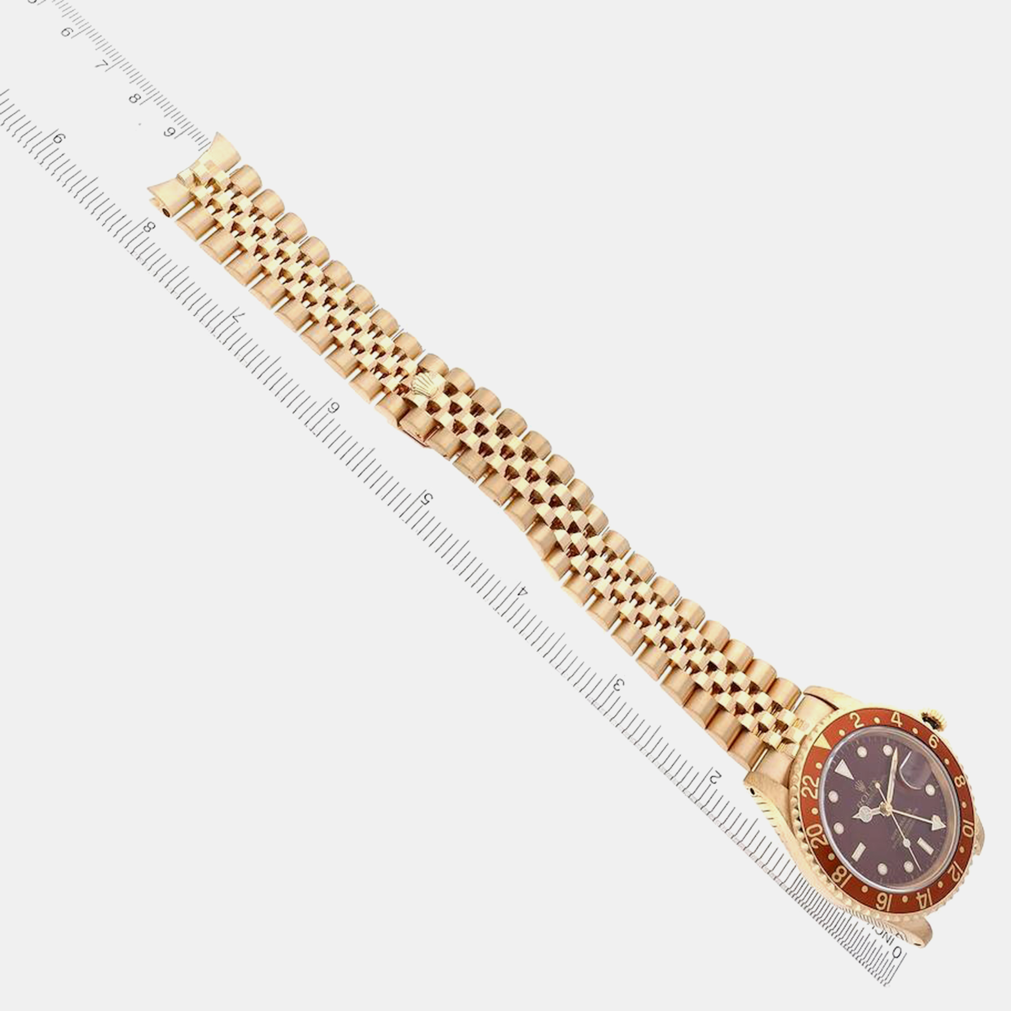 Rolex GMT Master Root Beer Yellow Gold Men's Vintage Watch 40.0 Mm