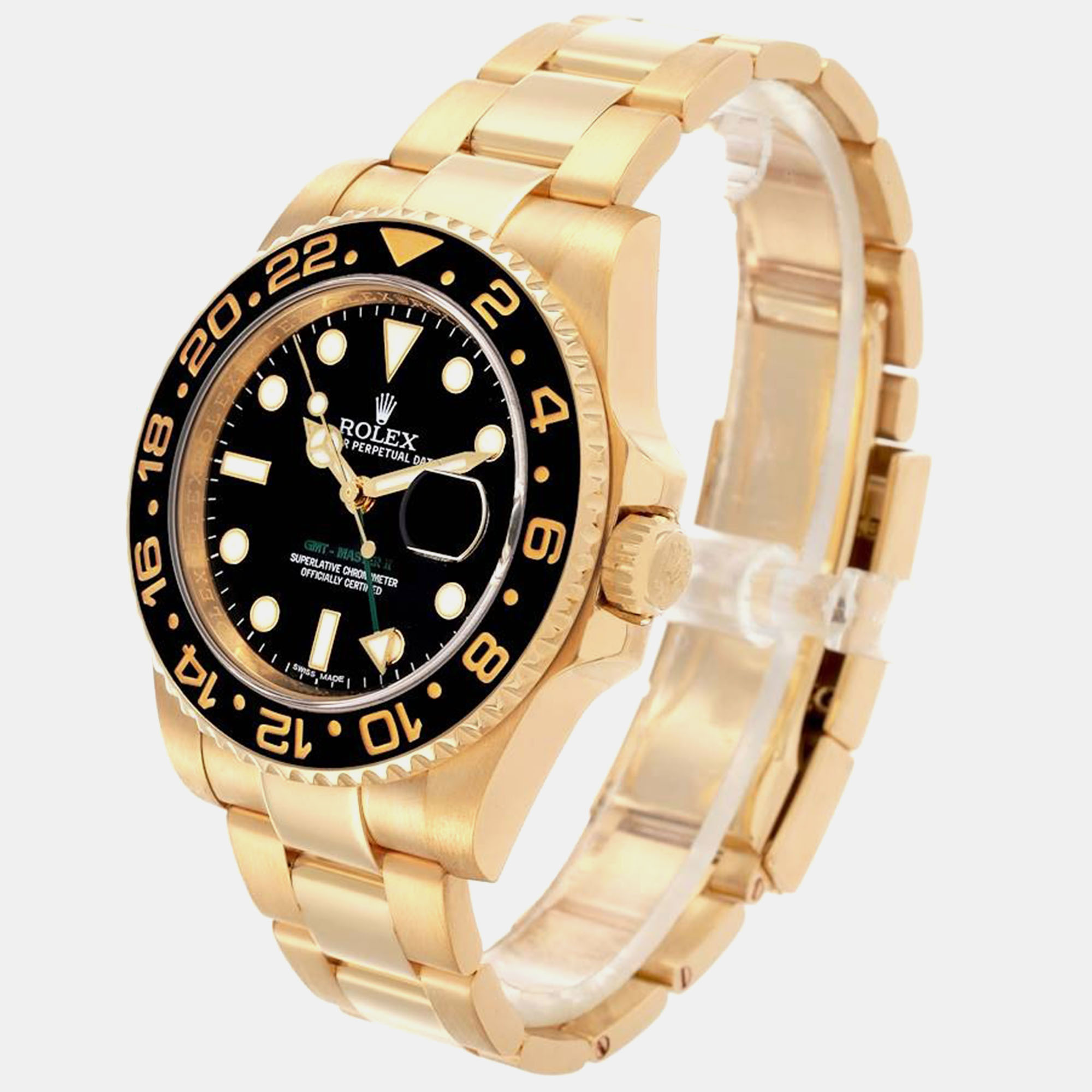 Rolex GMT Master II Yellow Gold Men's Watch 40.0 Mm