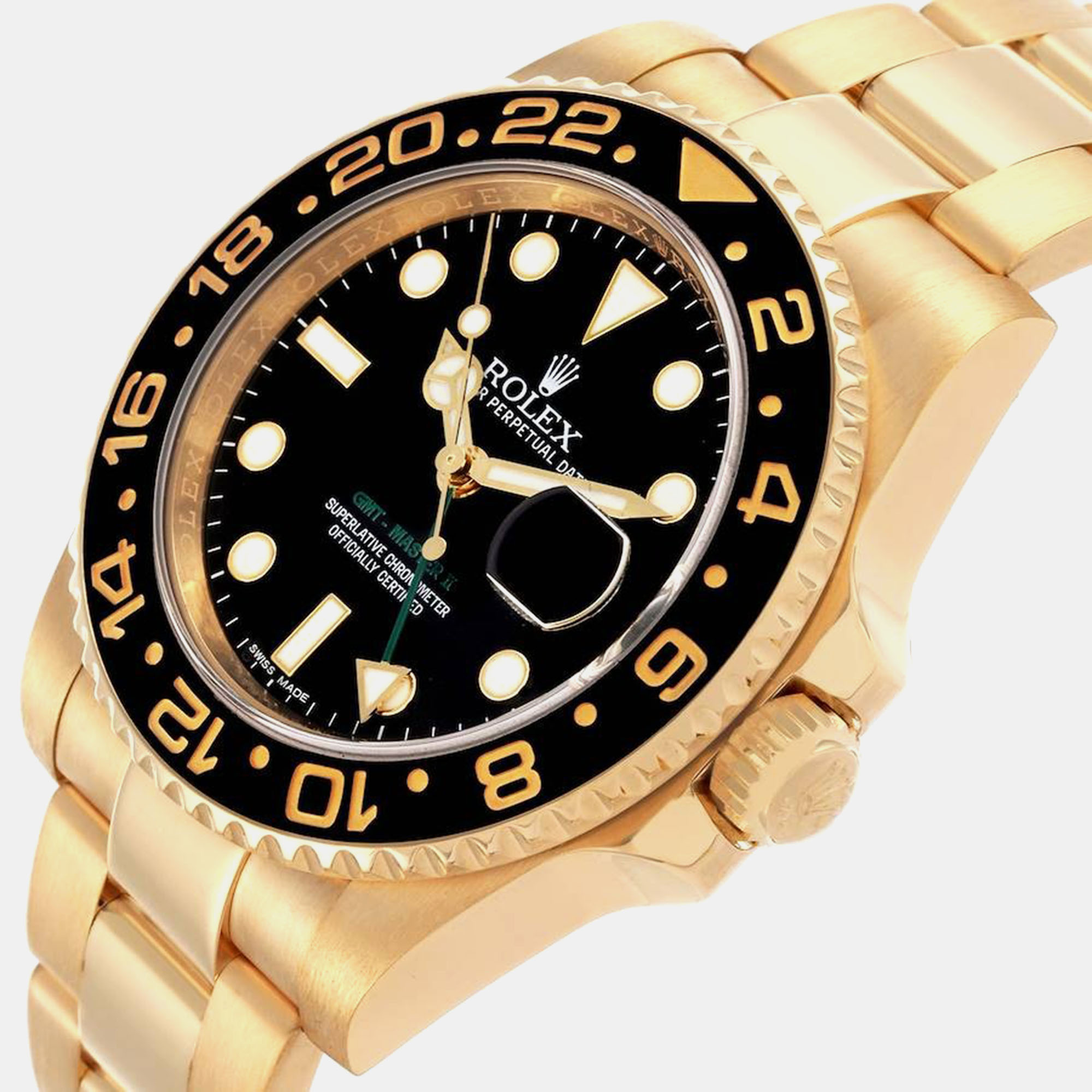 Rolex GMT Master II Yellow Gold Men's Watch 40.0 Mm