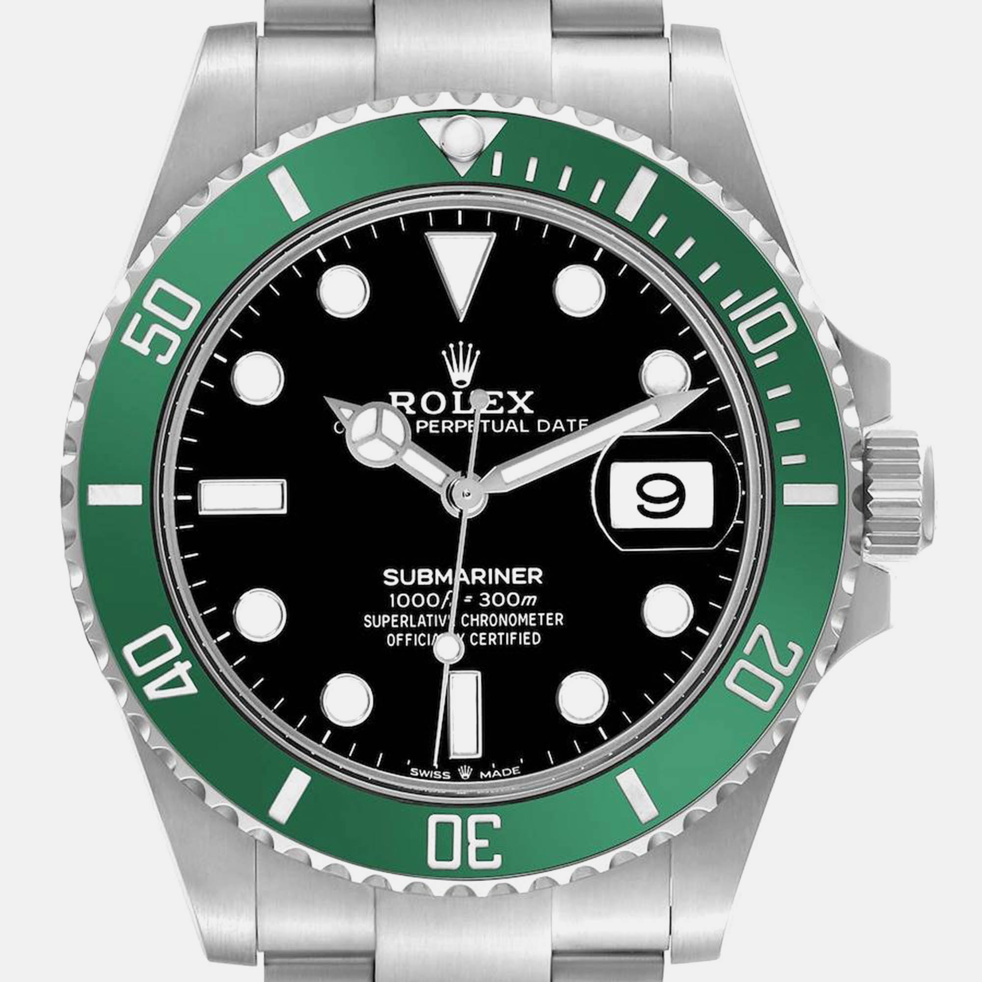 Rolex Submariner Starbucks Green Bezel Steel Men's Watch 126610LV 41 Mm