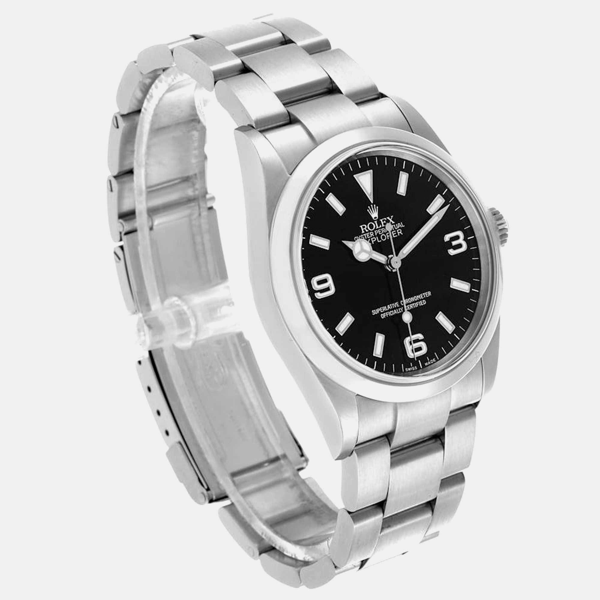 Rolex Explorer I Black Dial Steel Mens Watch 114270