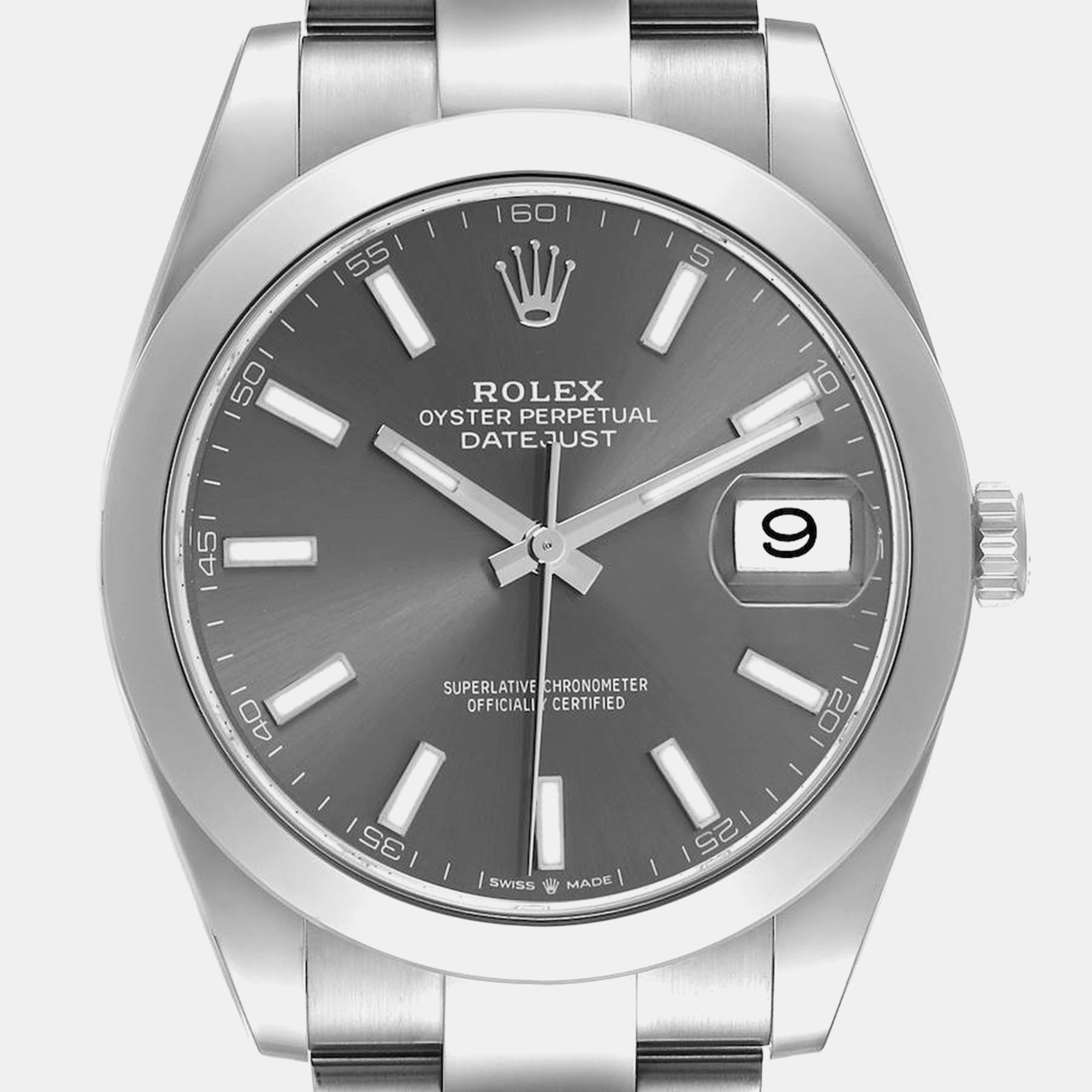 Rolex Datejust 41 Slate Dial Steel Mens Watch 126300