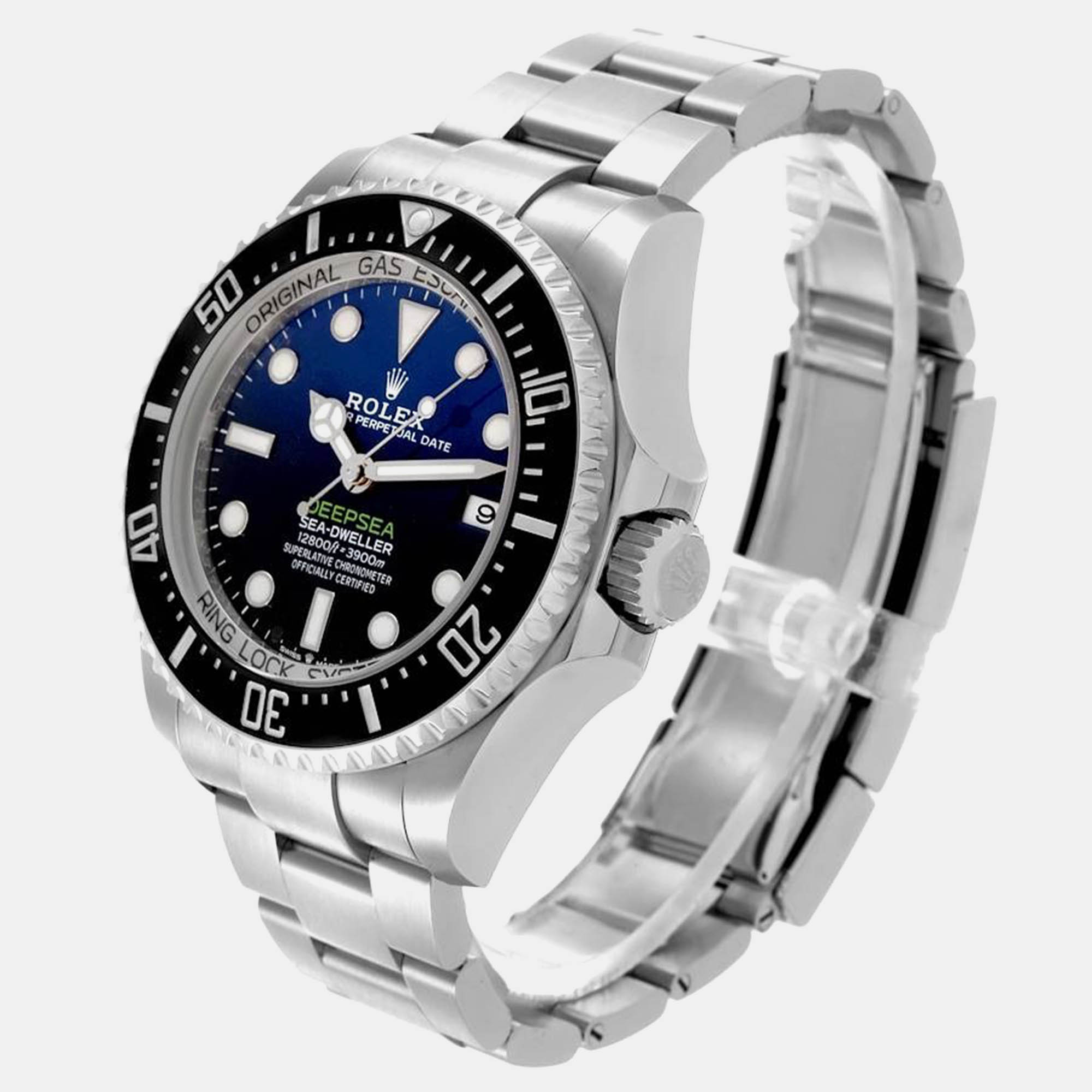 Rolex Seadweller Deepsea 44 Cameron D-Blue Dial Steel Mens Watch 136660