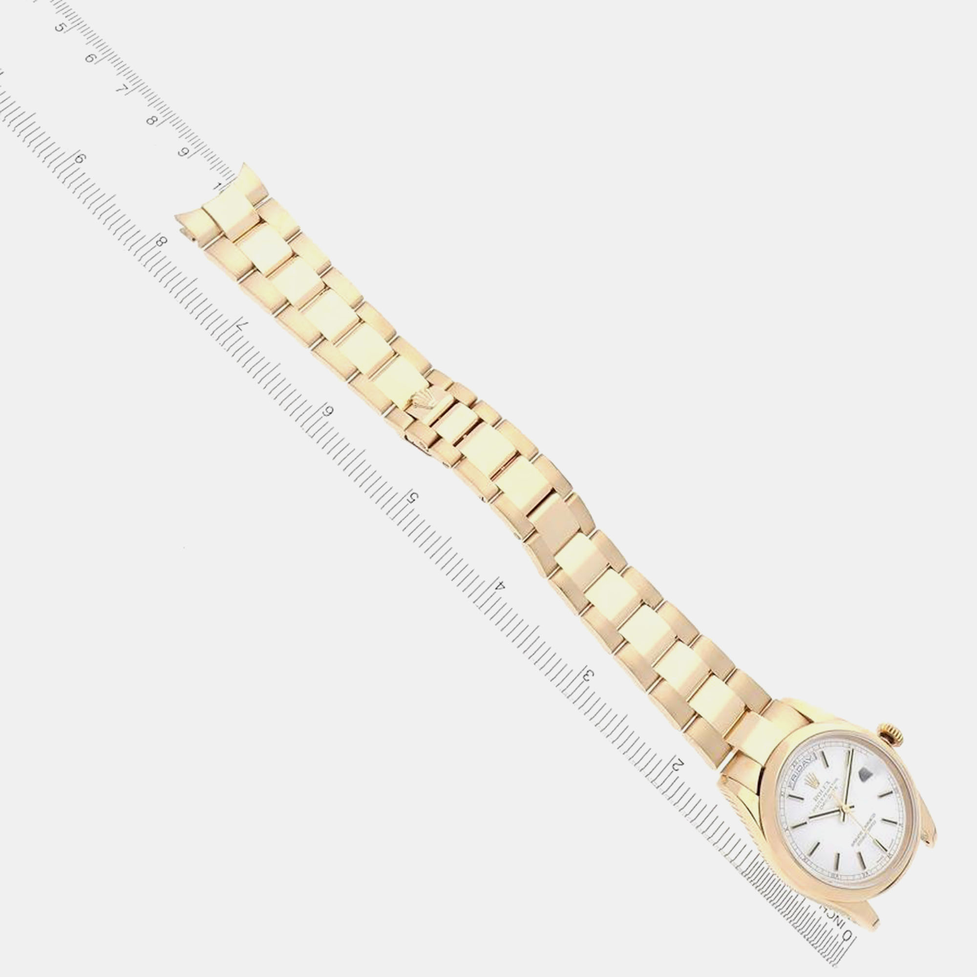 Rolex President Yellow Gold White Dial Men's Watch 36.0 Mm