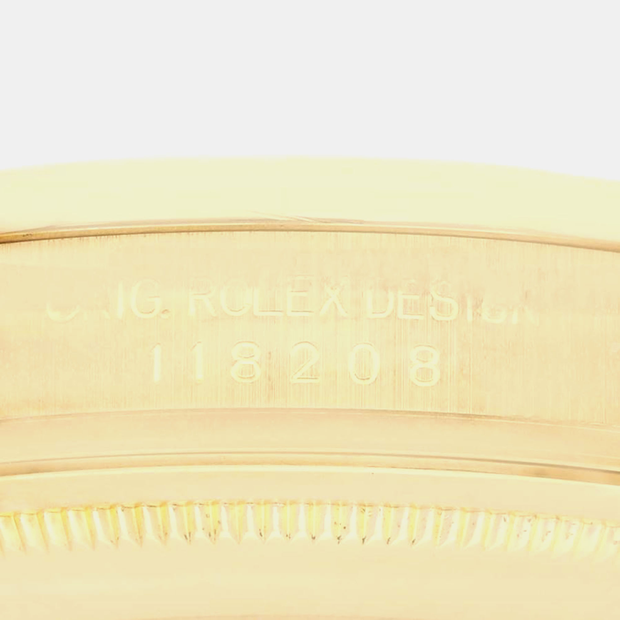 Rolex President Yellow Gold White Dial Men's Watch 36.0 Mm