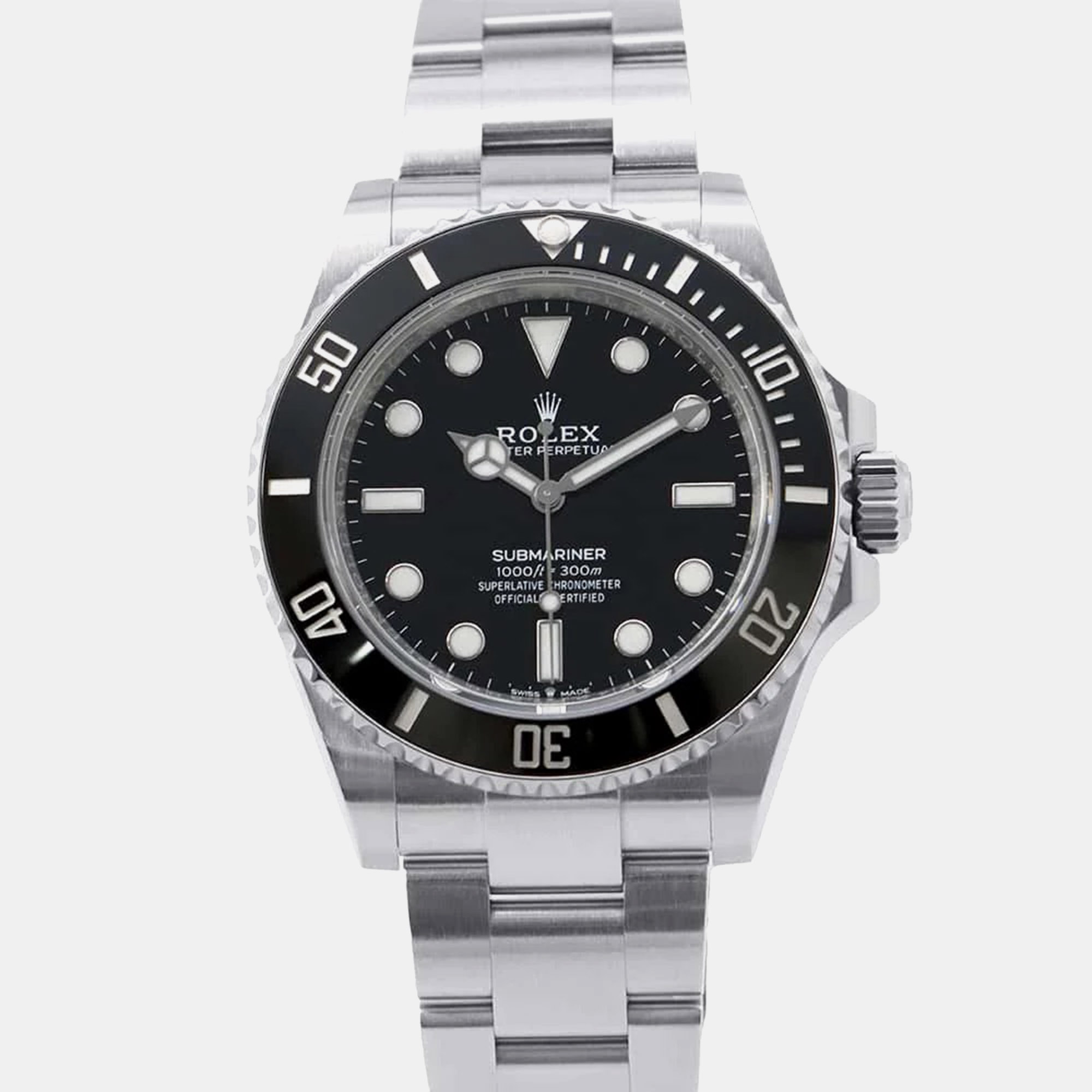 Rolex Black Stainless Steel Submariner Automatic Men's Wristwatch 41 mm
Rolex Black Stainless Steel Submariner Automatic Men's Wristwatch 41 mm