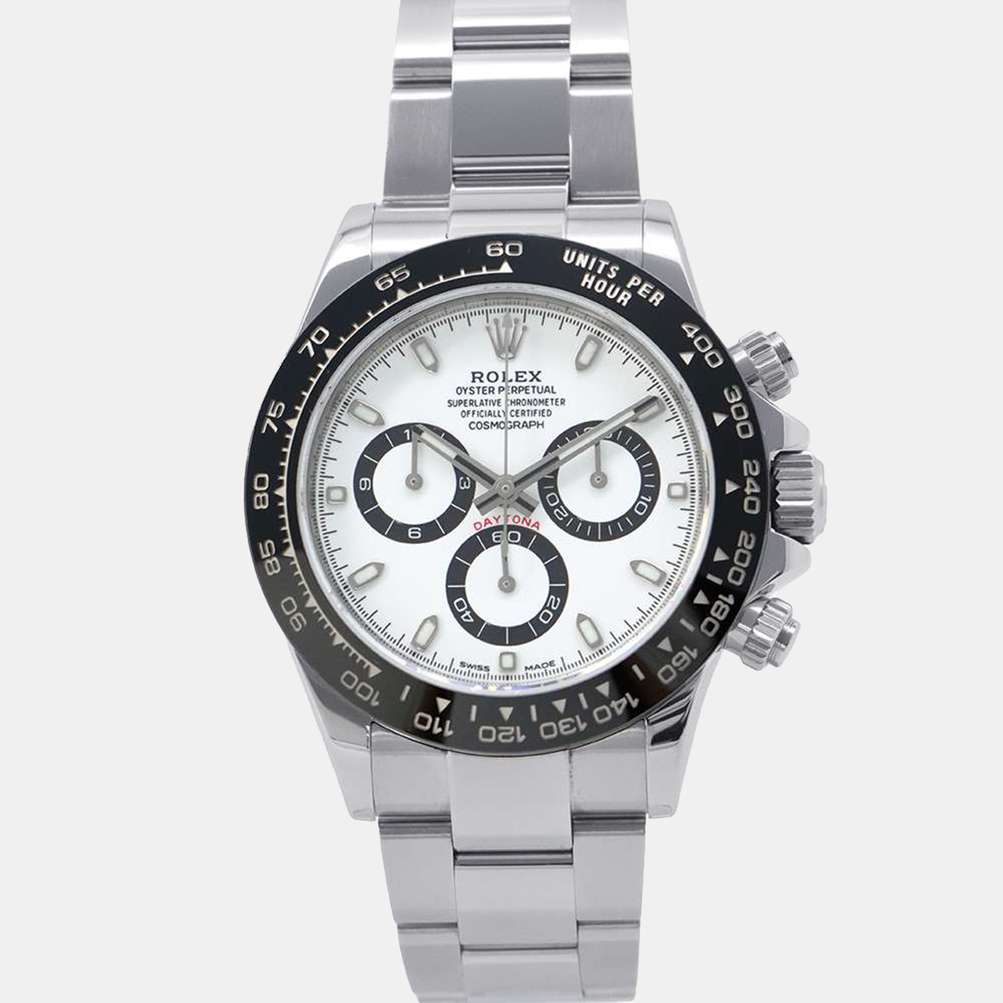 Rolex White Stainless Steel Cosmograph Daytona 116500LN Automatic Men's Wristwatch 40 mm
Rolex White Stainless Steel Cosmograph Daytona 116500LN Automatic Men's Wristwatch 40 mm