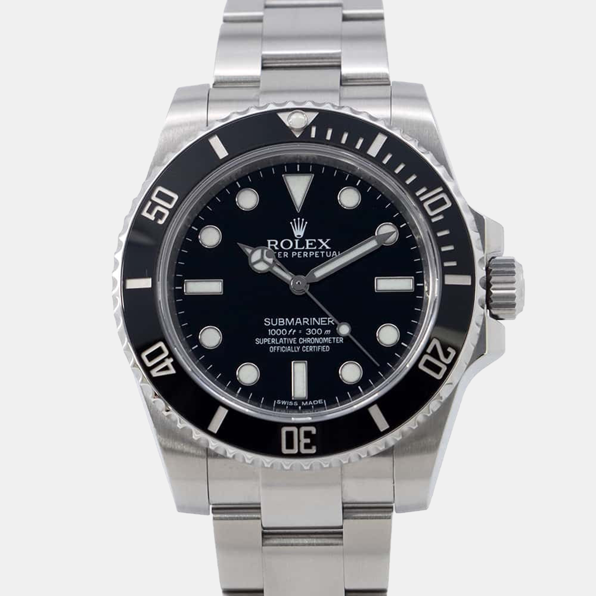 Rolex Black Stainless Steel Submariner 114060 Automatic Men's Wristwatch 40 mm
Rolex Black Stainless Steel Submariner 114060 Automatic Men's Wristwatch 40 mm