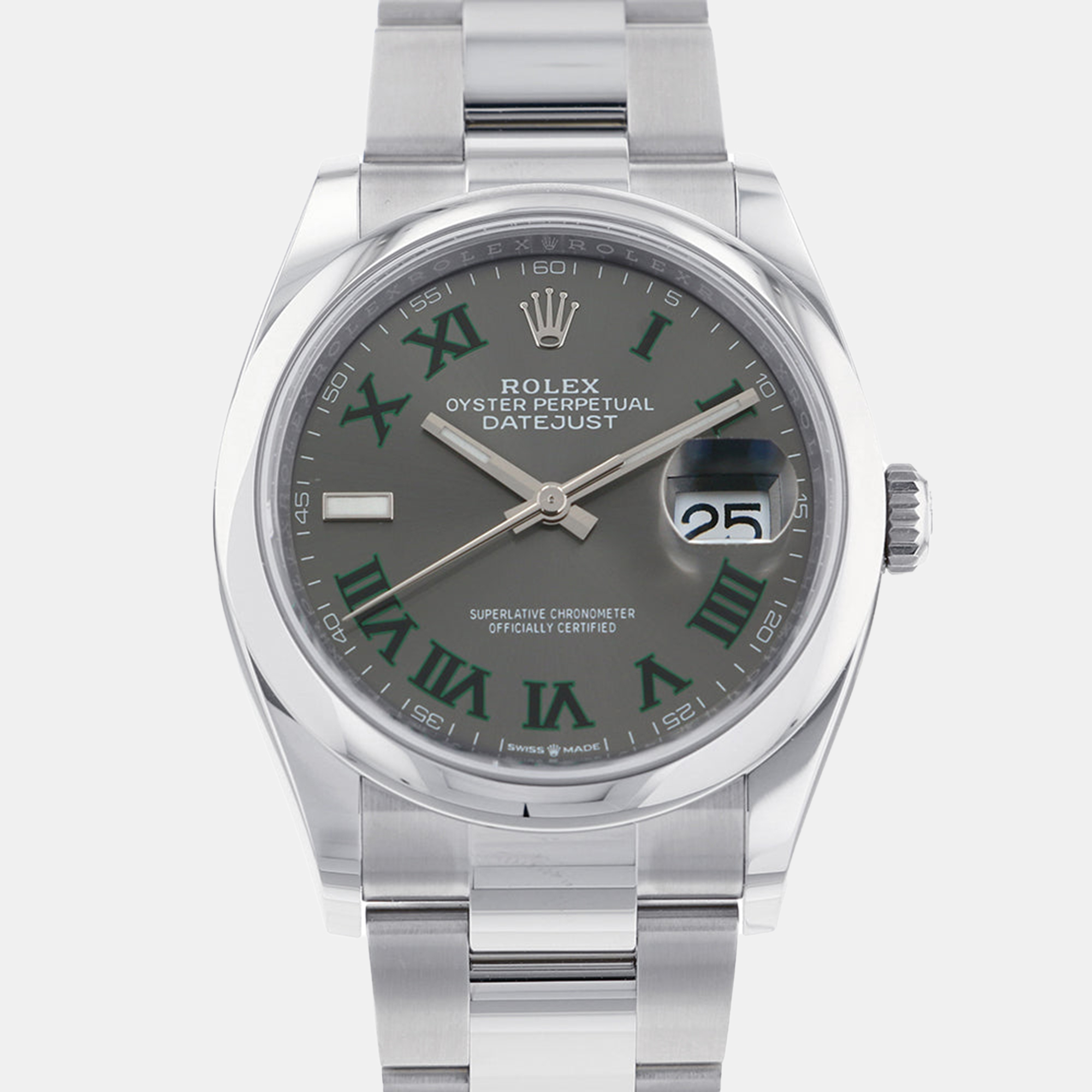 Rolex Grey Stainless Steel Datejust 126200 Automatic Men's Wristwatch 36 mm
Rolex Grey Stainless Steel Datejust 126200 Automatic Men's Wristwatch 36 mm