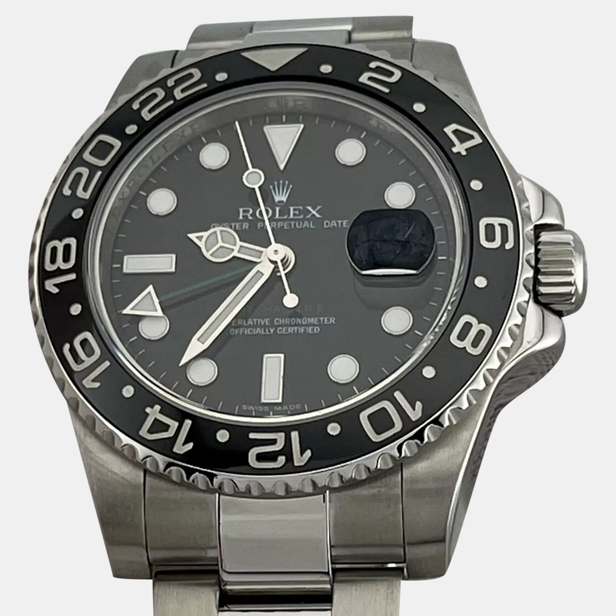 Rolex Black Stainless Steel Ceramic GMT-Master II 116710 Automatic Men's Wristwatch 40 mm
Rolex Black Stainless Steel Ceramic GMT-Master II 116710 Automatic Men's Wristwatch 40 mm