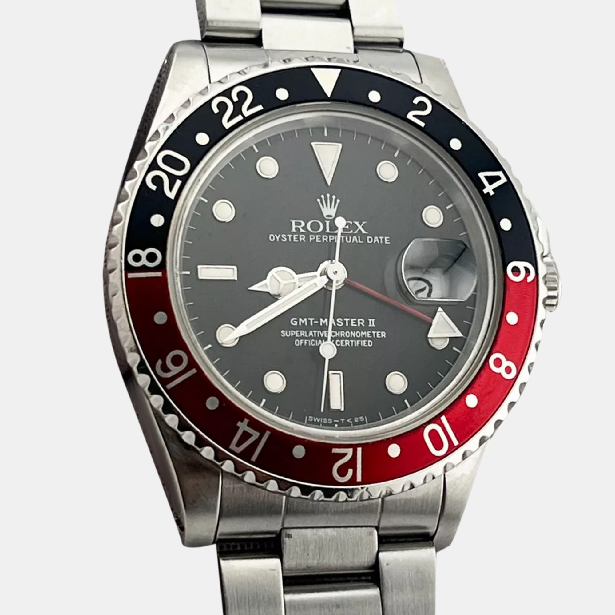 Rolex Black Stainless Steel GMT Master Coke 16760 Automatic Men's Wristwatch 40 mm
Rolex Black Stainless Steel GMT Master Coke 16760 Automatic Men's Wristwatch 40 mm