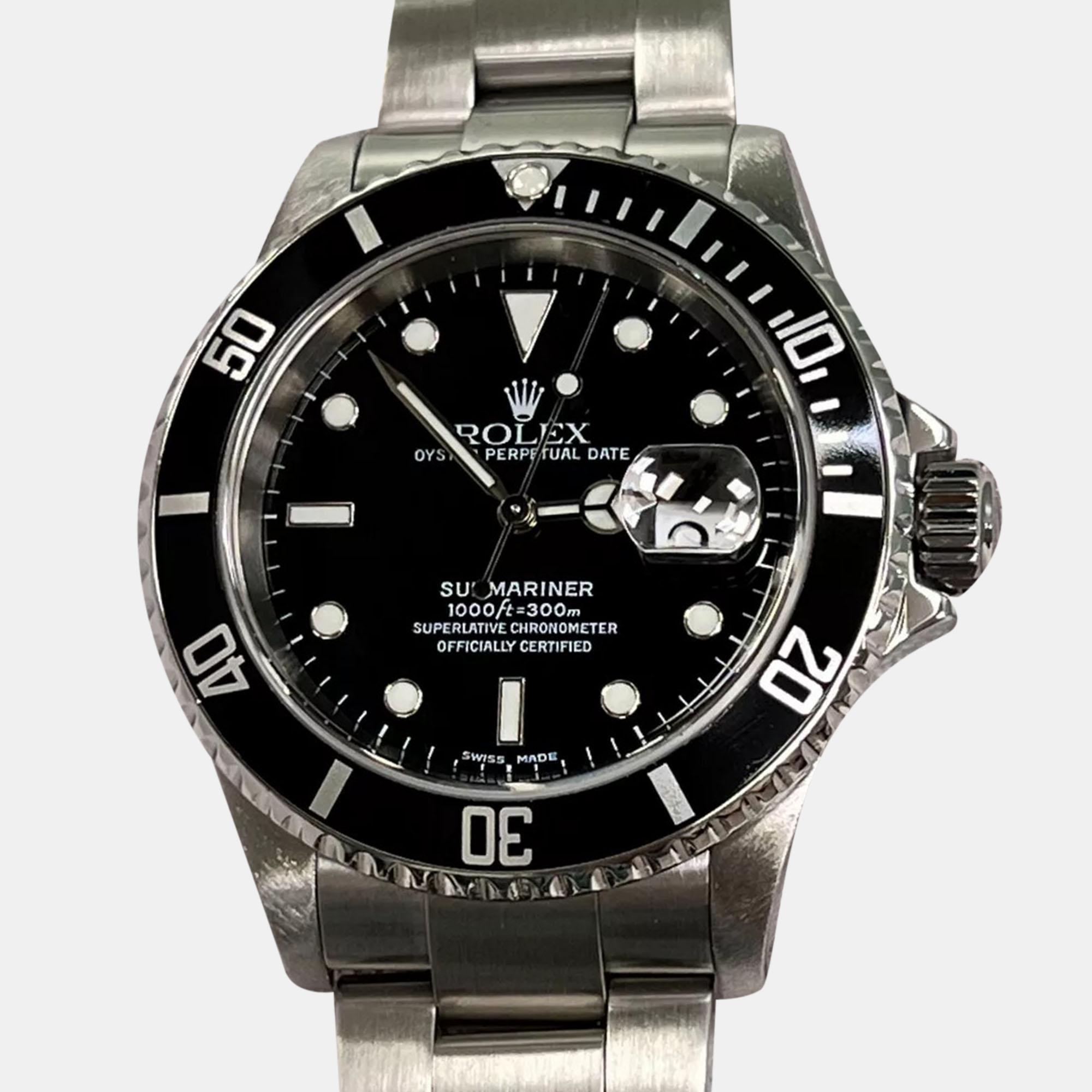 Rolex Black Stainless Steel Submariner 16610 Automatic Men's Wristwatch 40 mm
Rolex Black Stainless Steel Submariner 16610 Automatic Men's Wristwatch 40 mm