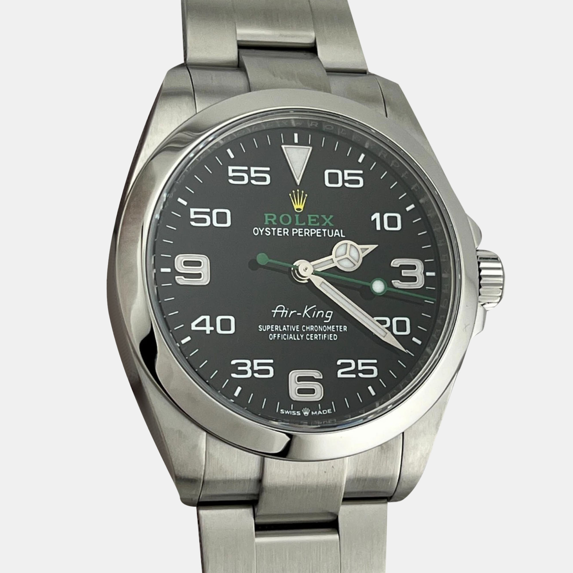 Rolex Black Stainless Steel Air-King 126900 Automatic Men's Wristwatch 40 mm
Rolex Black Stainless Steel Air-King 126900 Automatic Men's Wristwatch 40 mm