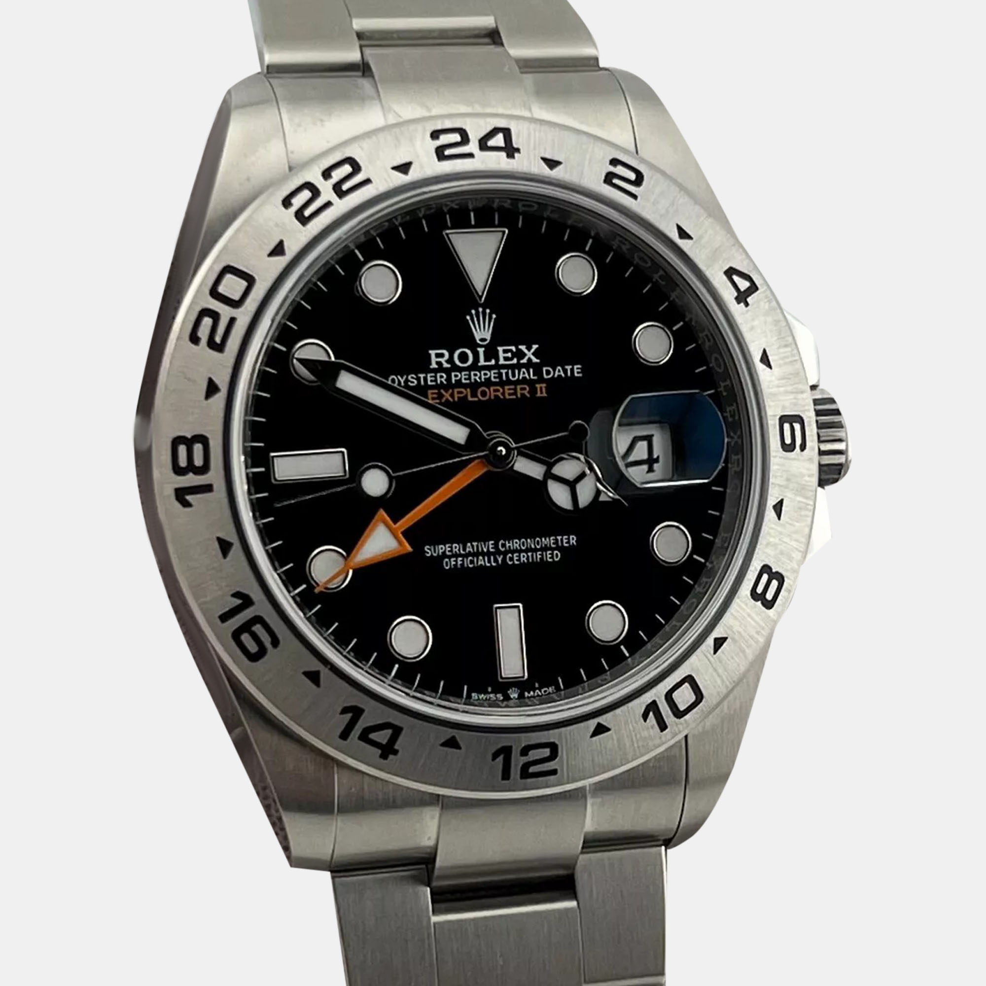 Rolex Black Stainless Steel Explorer II 226570 Automatic Men's Wristwatch 42 mm
Rolex Black Stainless Steel Explorer II 226570 Automatic Men's Wristwatch 42 mm