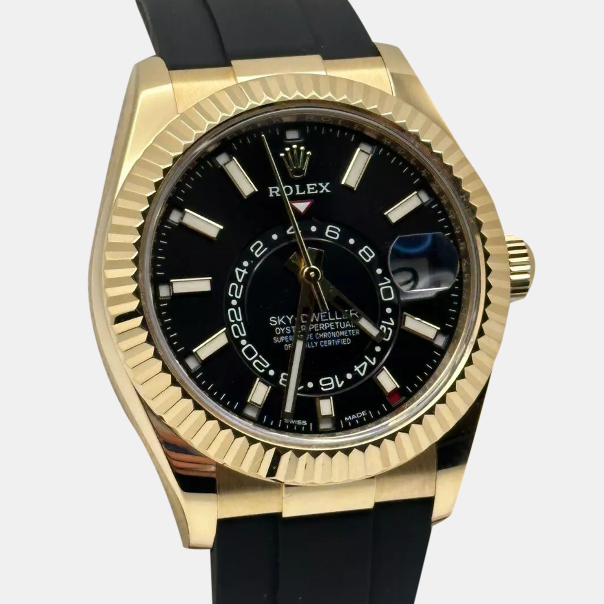 Rolex Black 18k Yellow Gold Sky-Dweller 326238 Automatic Men's Wristwatch 42 mm
Rolex Black 18k Yellow Gold Sky-Dweller 326238 Automatic Men's Wristwatch 42 mm