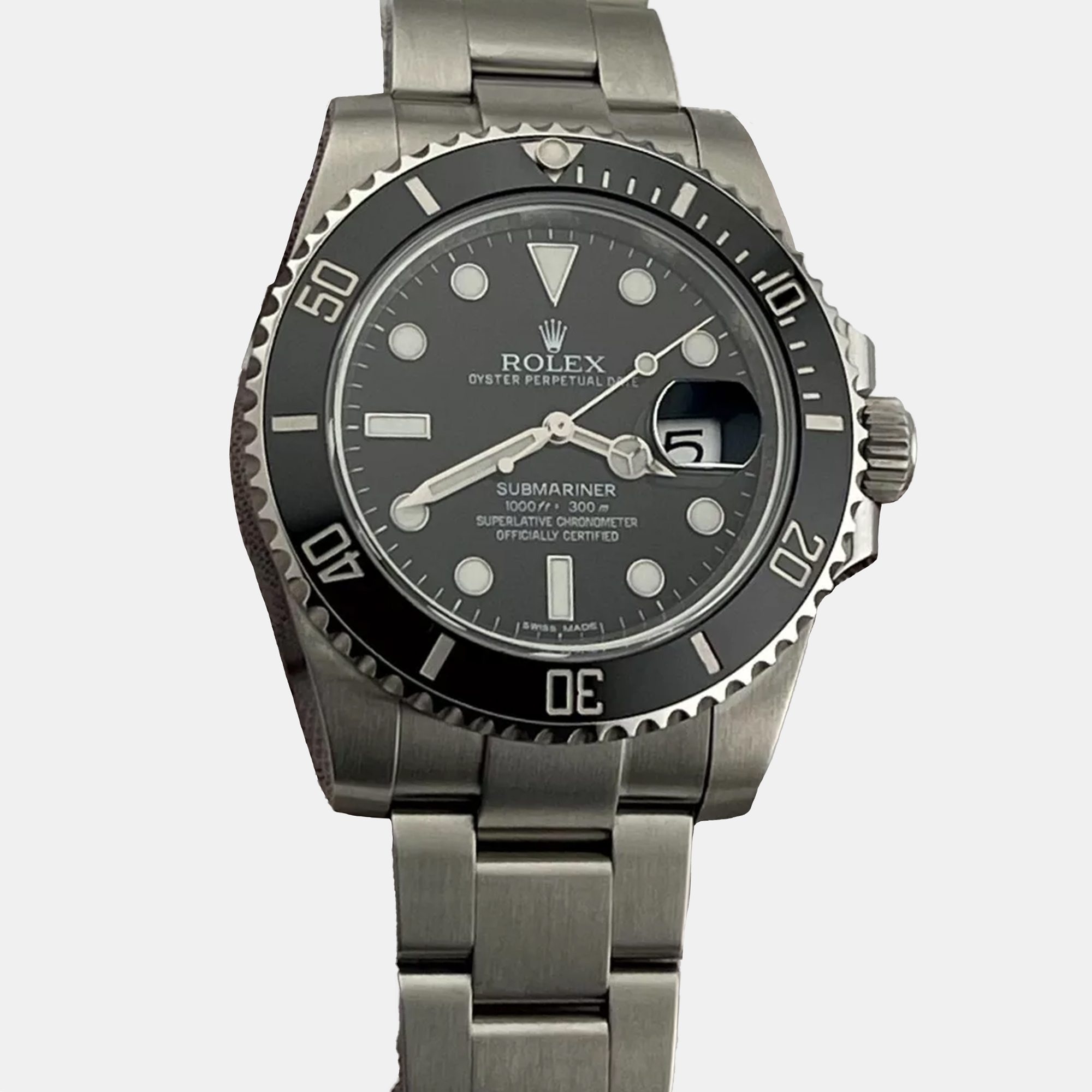 Rolex Black Stainless Steel Ceramic Submariner 116610 Automatic Men's Wristwatch 40 mm
Rolex Black Stainless Steel Ceramic Submariner 116610 Automatic Men's Wristwatch 40 mm