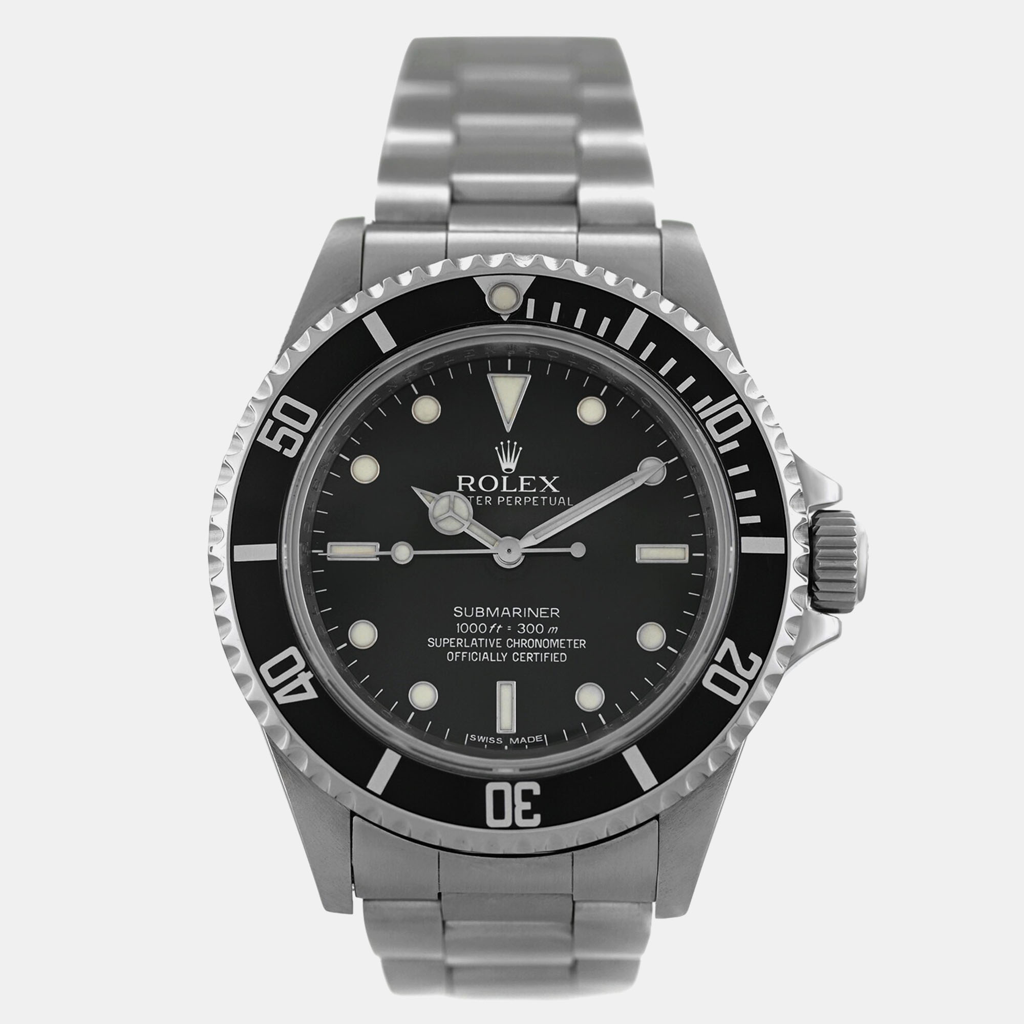 Rolex Black Stainless Steel Submariner 14060M Automatic Men's Wristwatch
Rolex Black Stainless Steel Submariner 14060M Automatic Men's Wristwatch