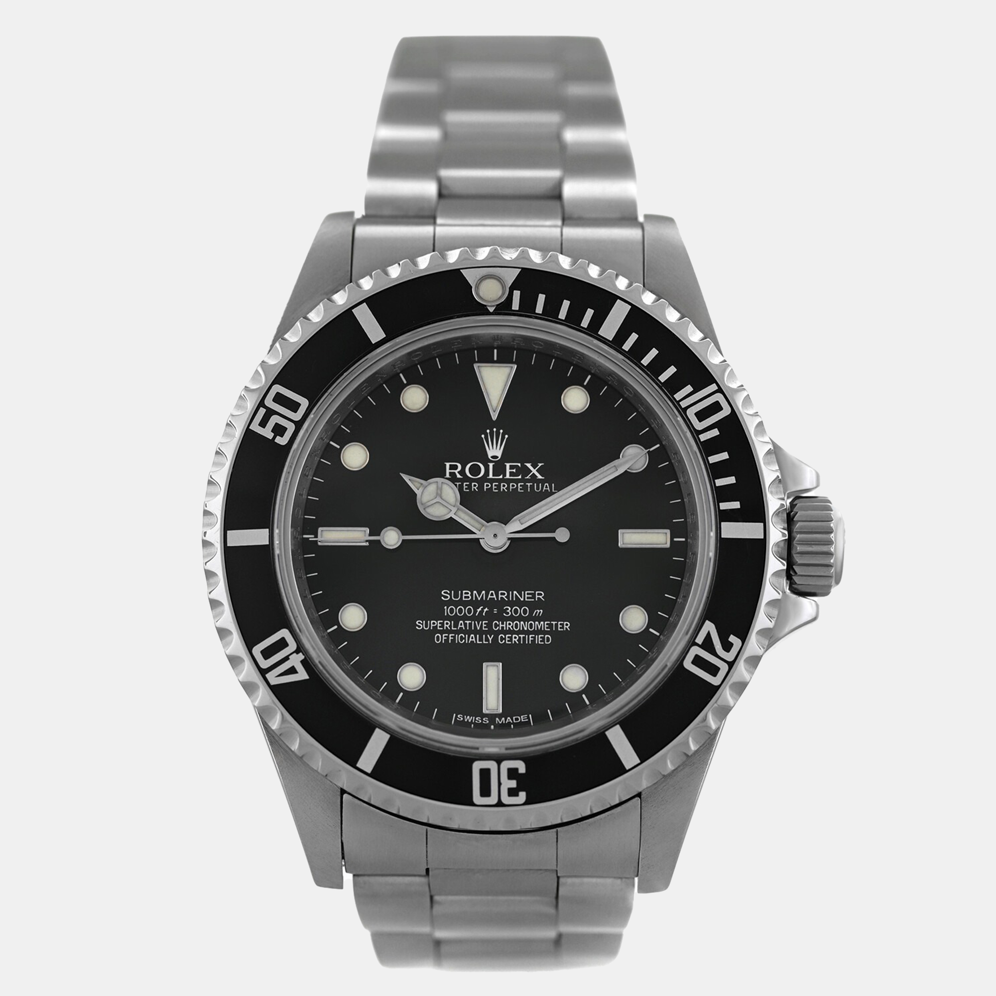 Rolex Black Stainless Steel Submariner 14060M Automatic Men's Wristwatch 40 mm
Rolex Black Stainless Steel Submariner 14060M Automatic Men's Wristwatch 40 mm