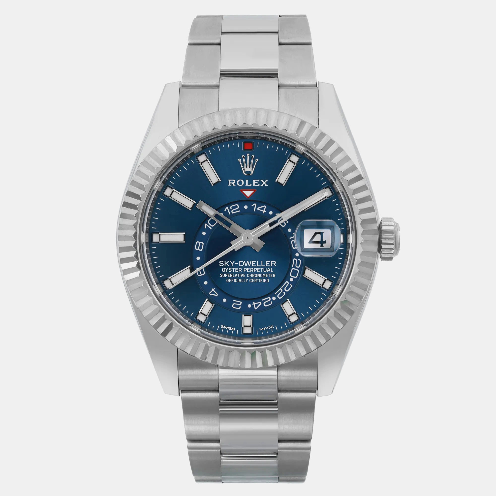 Rolex Blue Stainless Steel Gold Sky-Dweller 326934 Automatic Men's Wristwatch 42 mm
Rolex Blue Stainless Steel Gold Sky-Dweller 326934 Automatic Men's Wristwatch 42 mm