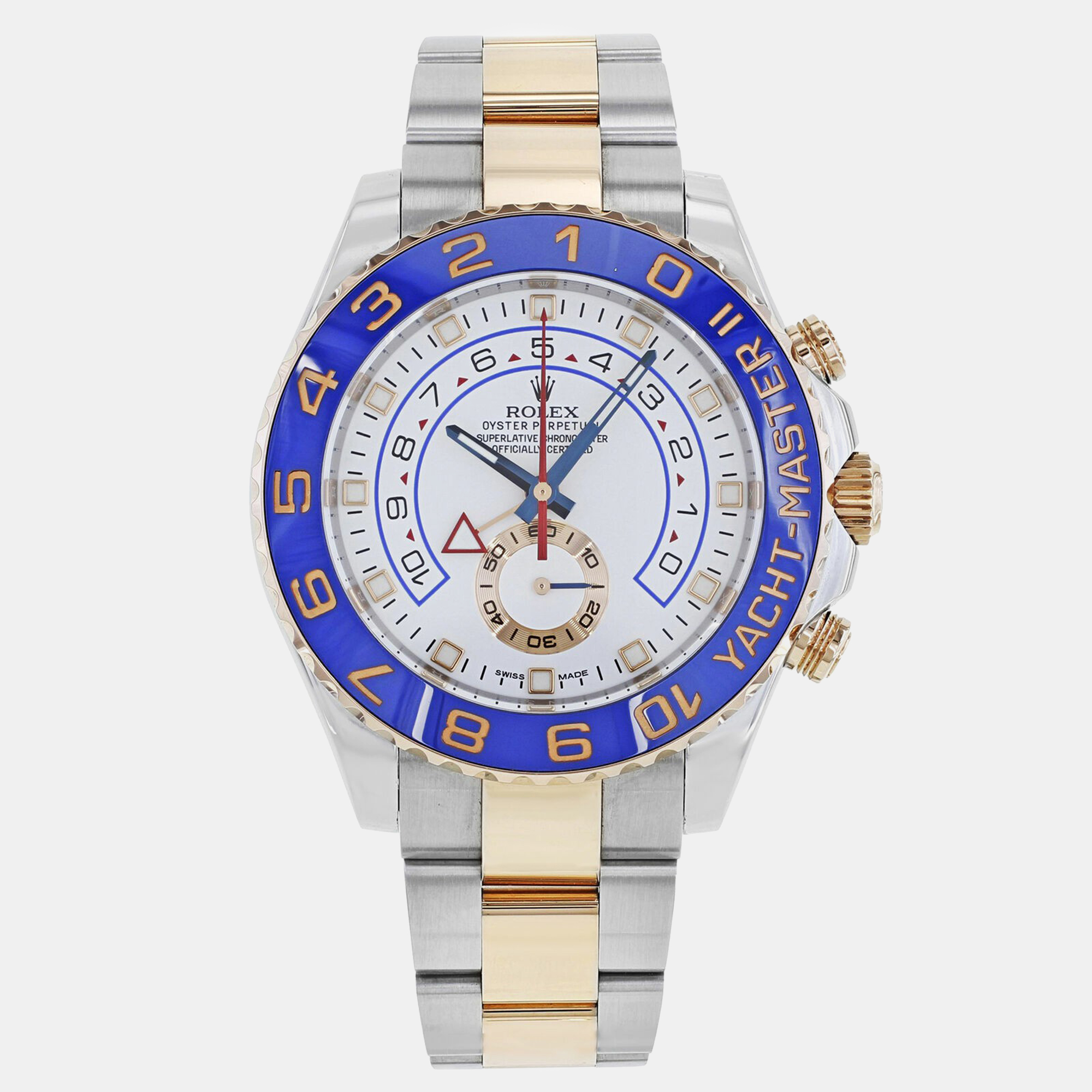 Rolex White 18K Rose Gold Yacht-Master II 116681 Automatic Men's Wristwatch 44 mm
Rolex White 18K Rose Gold Yacht-Master II 116681 Automatic Men's Wristwatch 44 mm